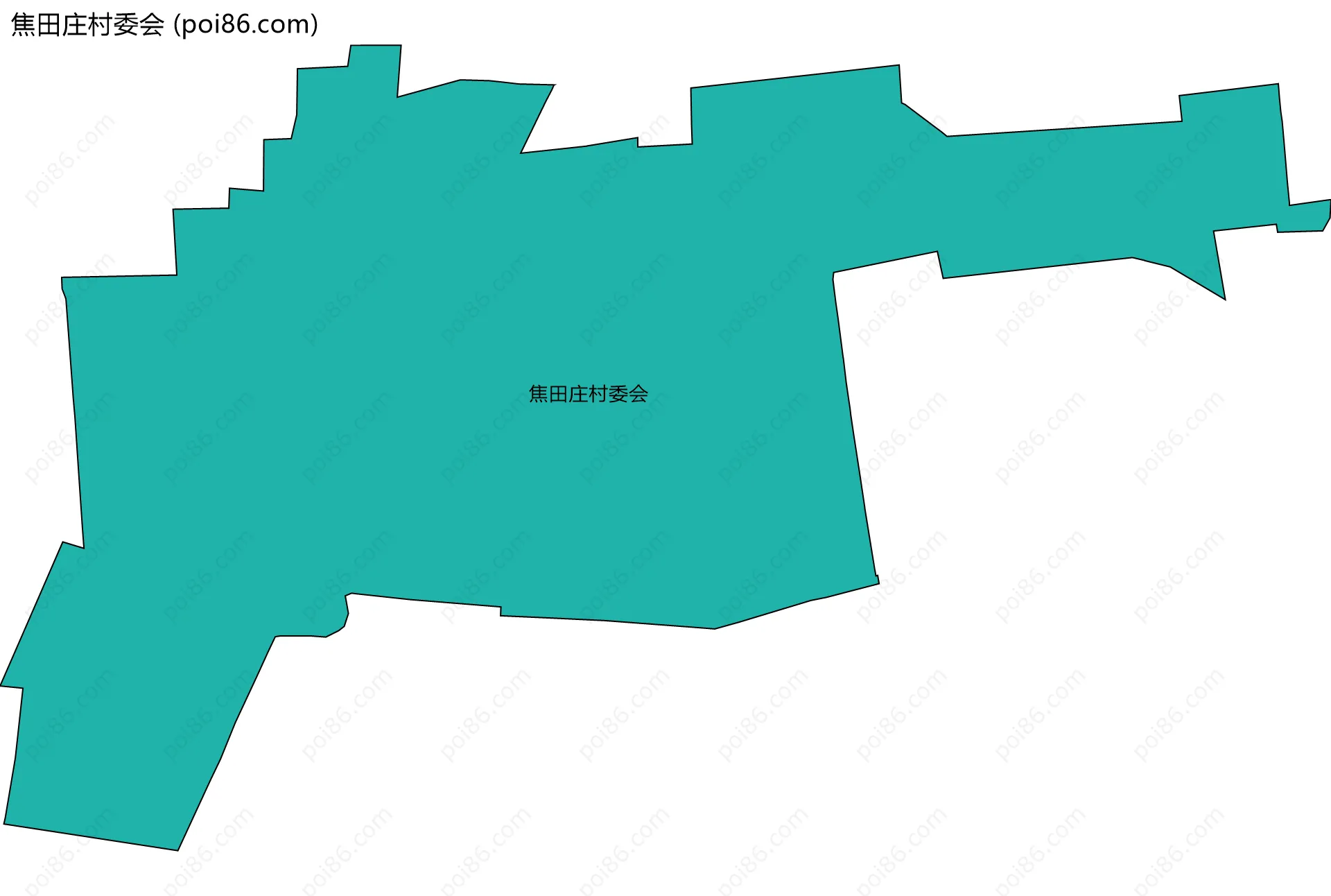 焦田庄村委会边界地图