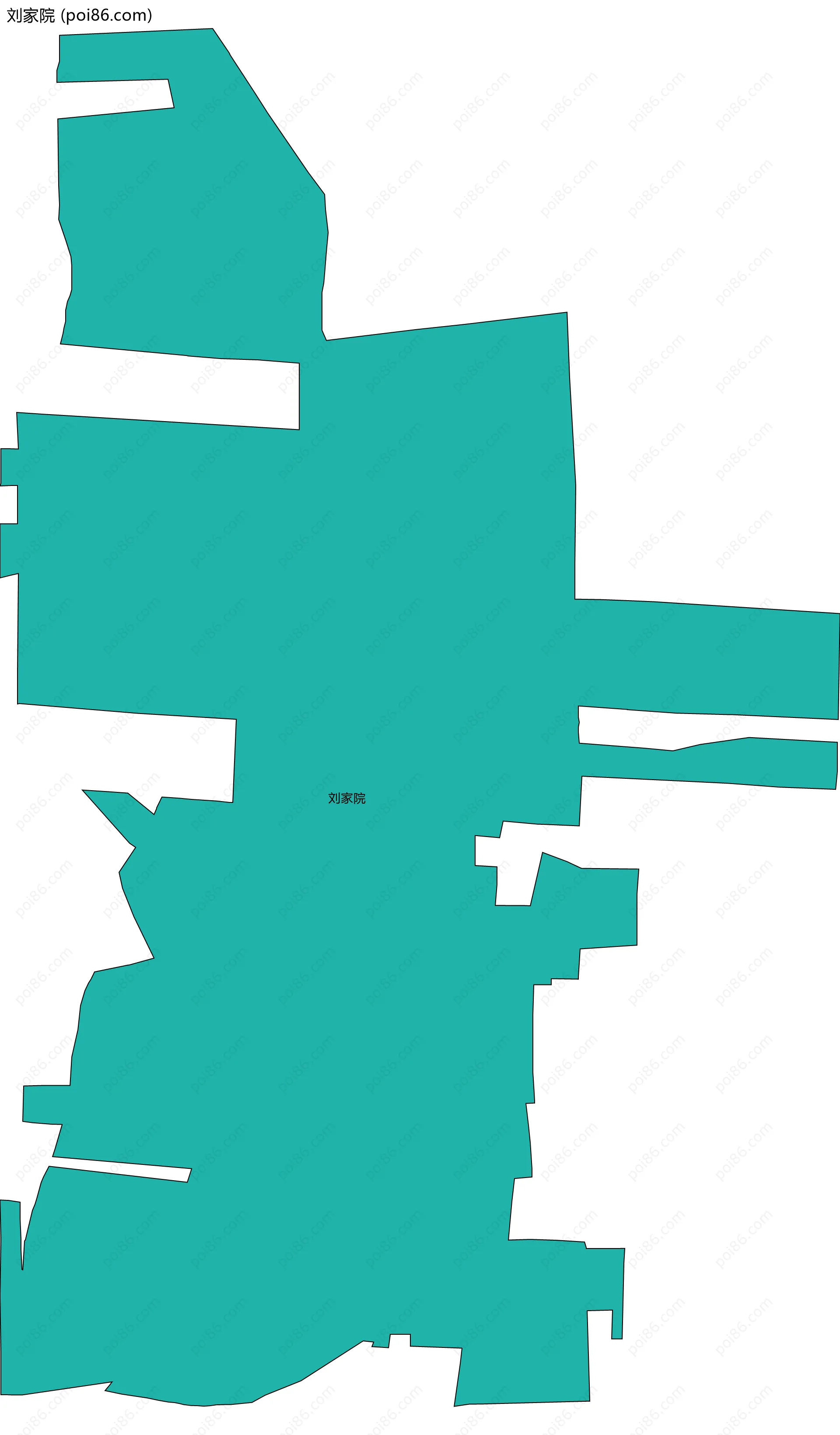 刘家院边界地图