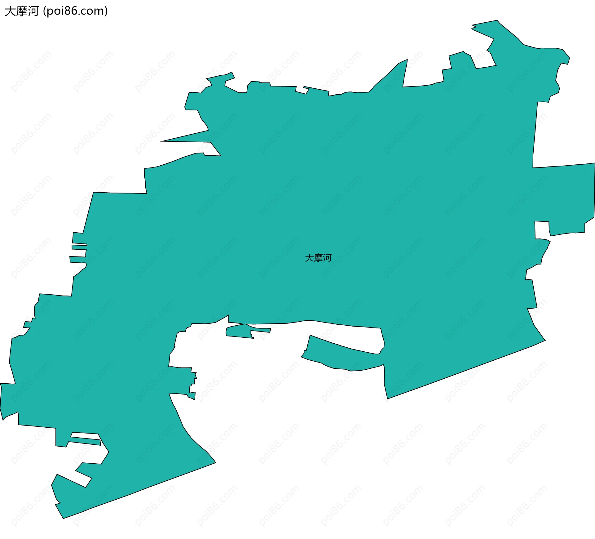 大摩河边界地图