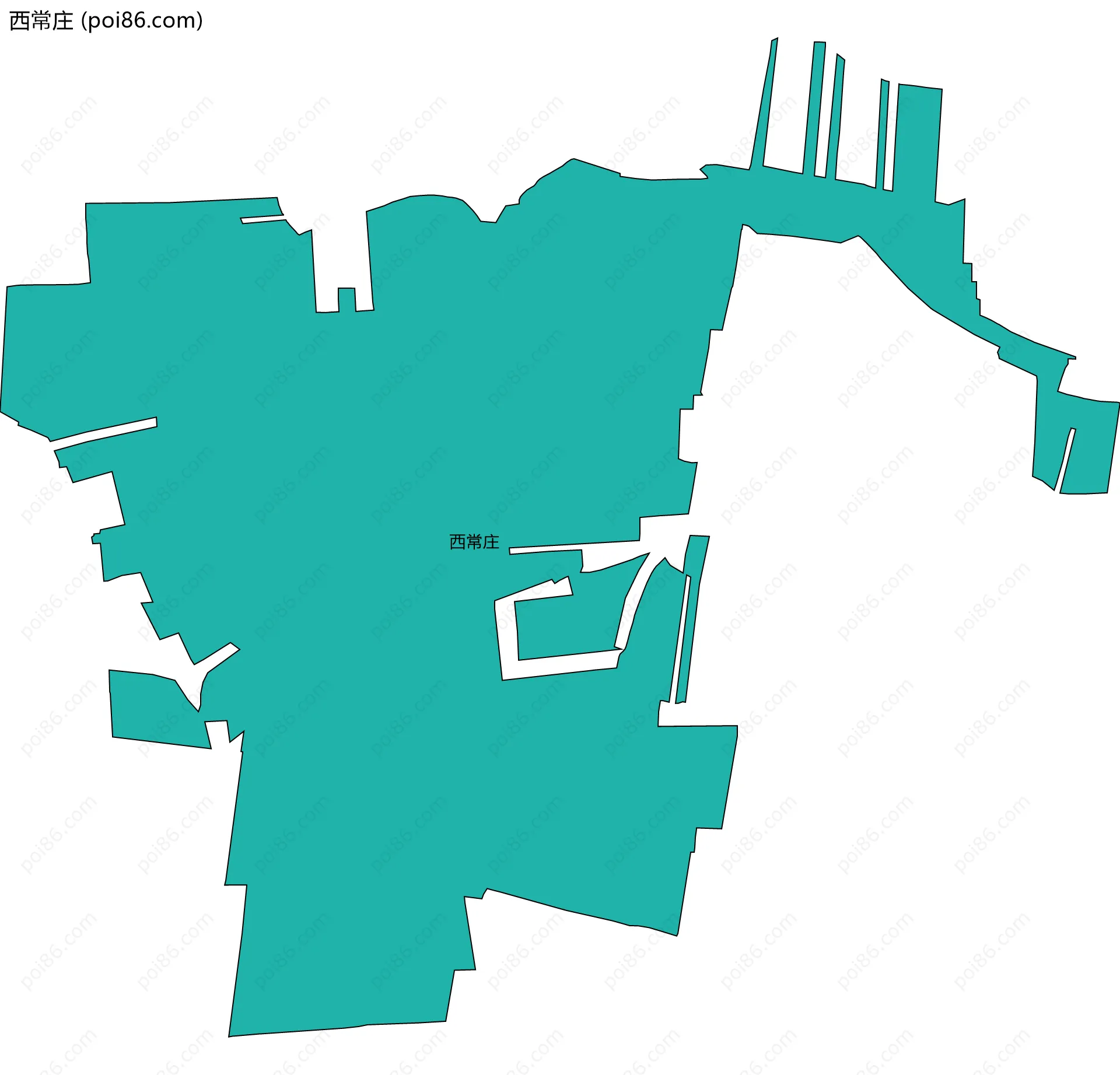 西常庄边界地图