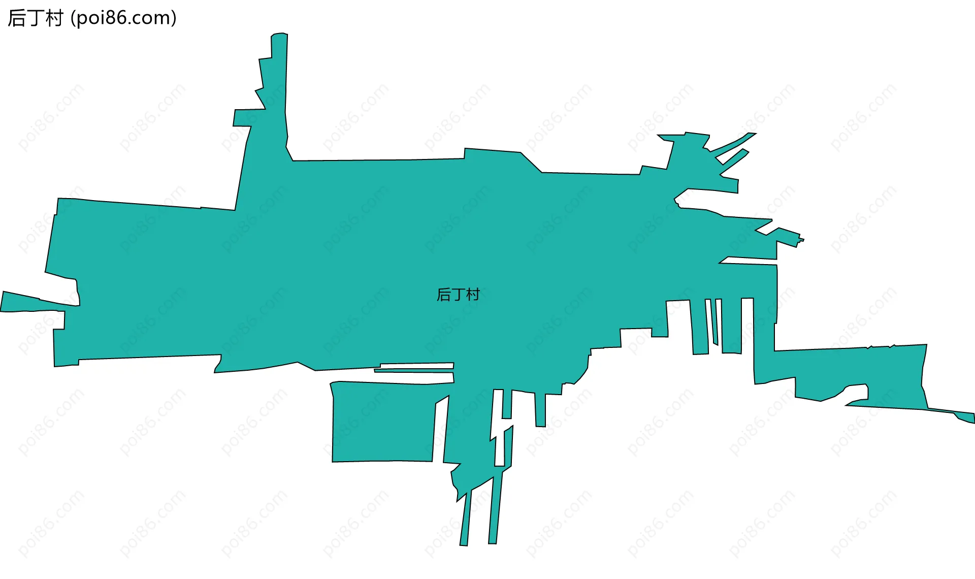 后丁村边界地图