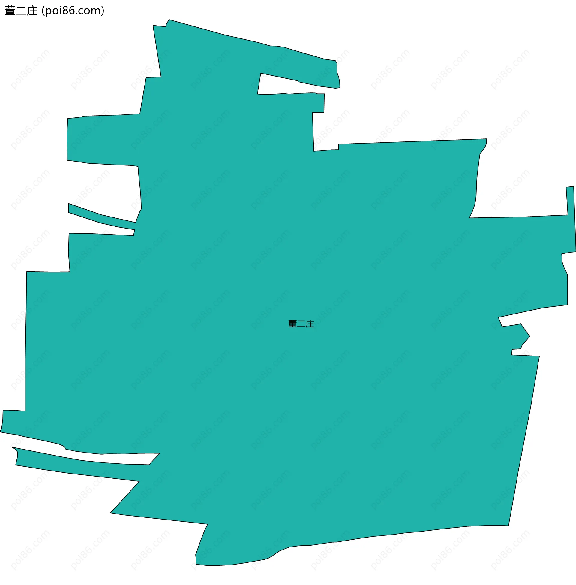董二庄边界地图