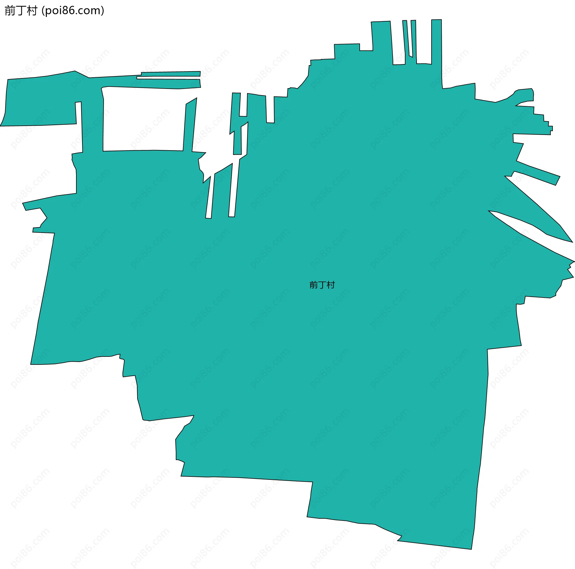 前丁村边界地图