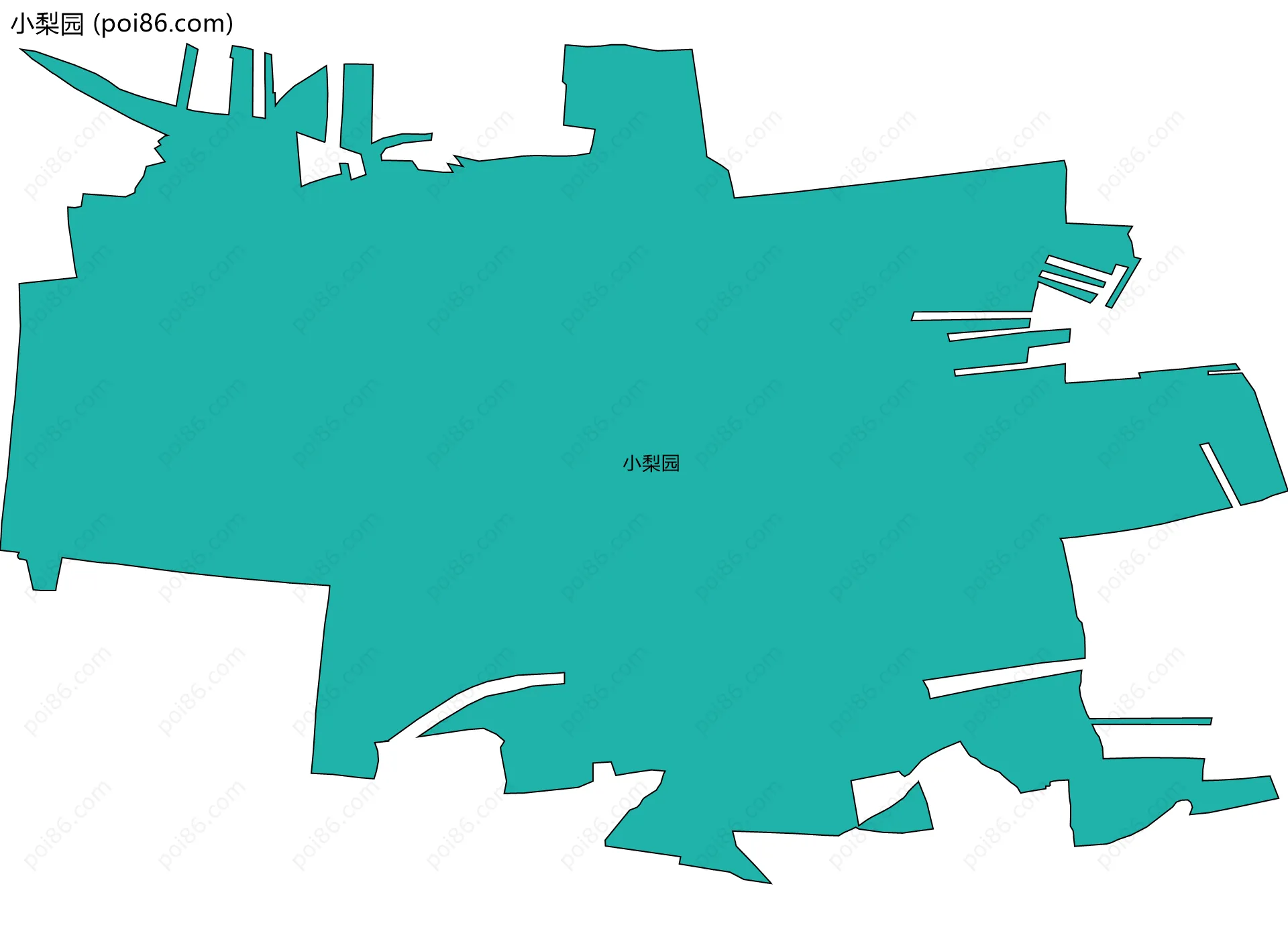 小梨园边界地图