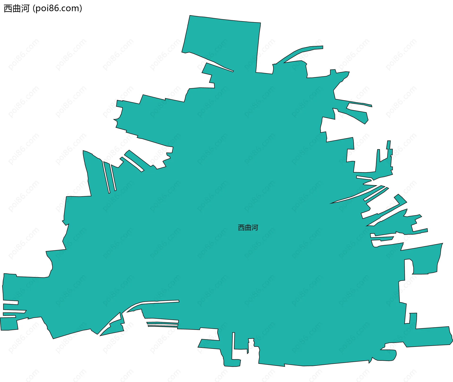 西曲河边界地图