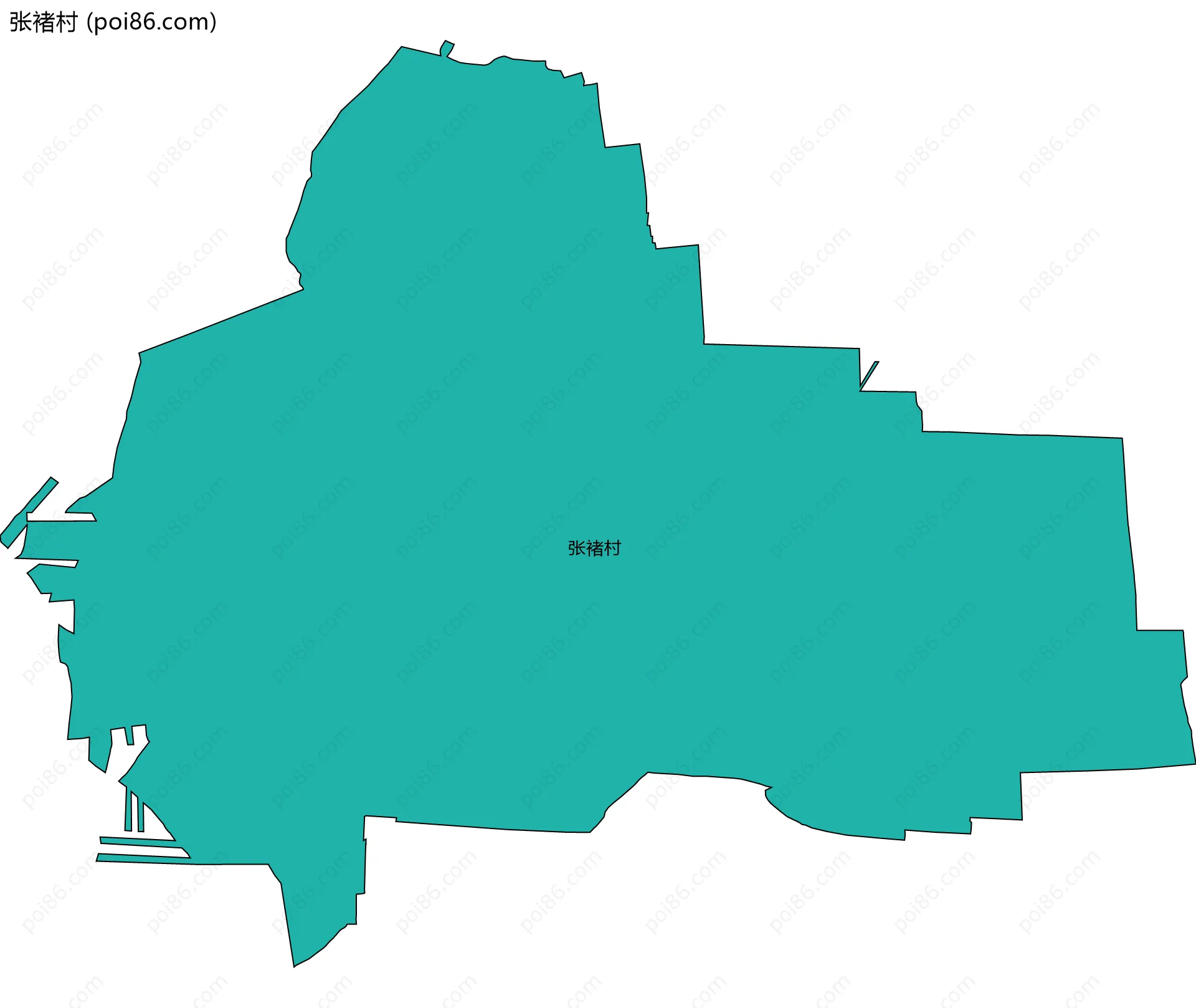 张褚村边界地图