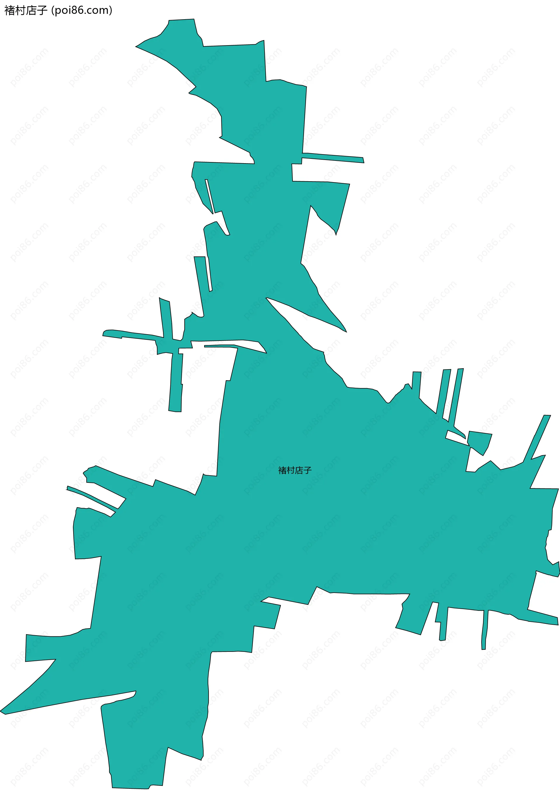 褚村店子边界地图