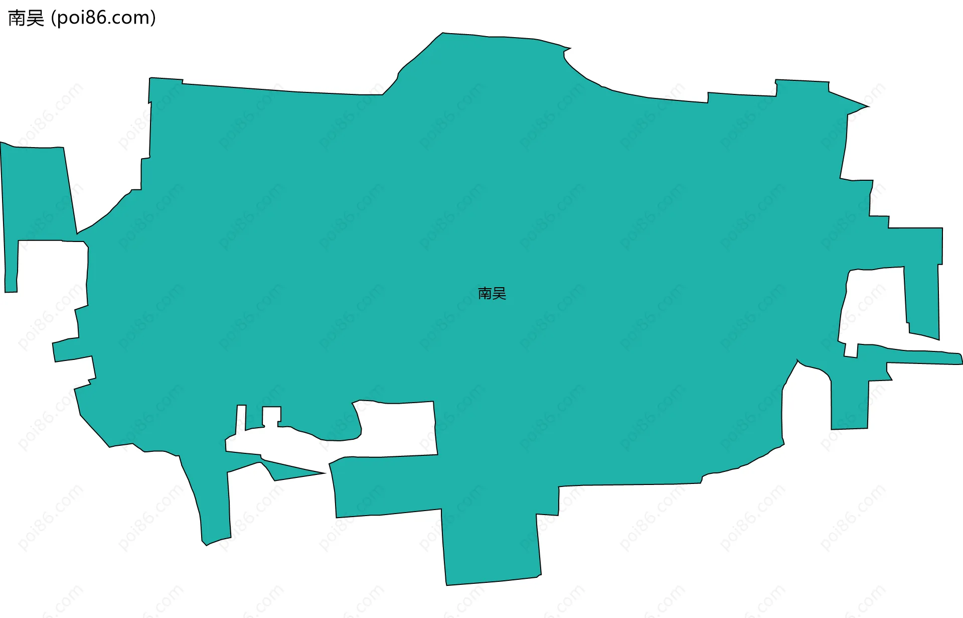 南吴边界地图