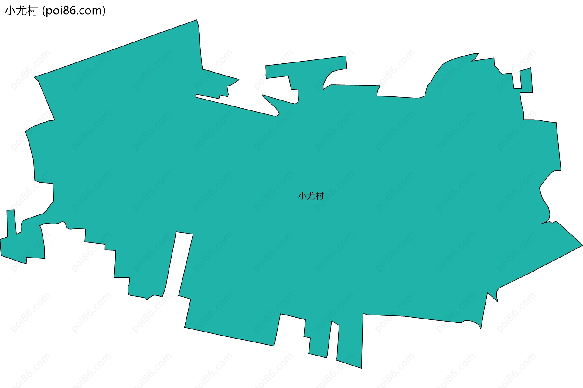 小尤村边界地图