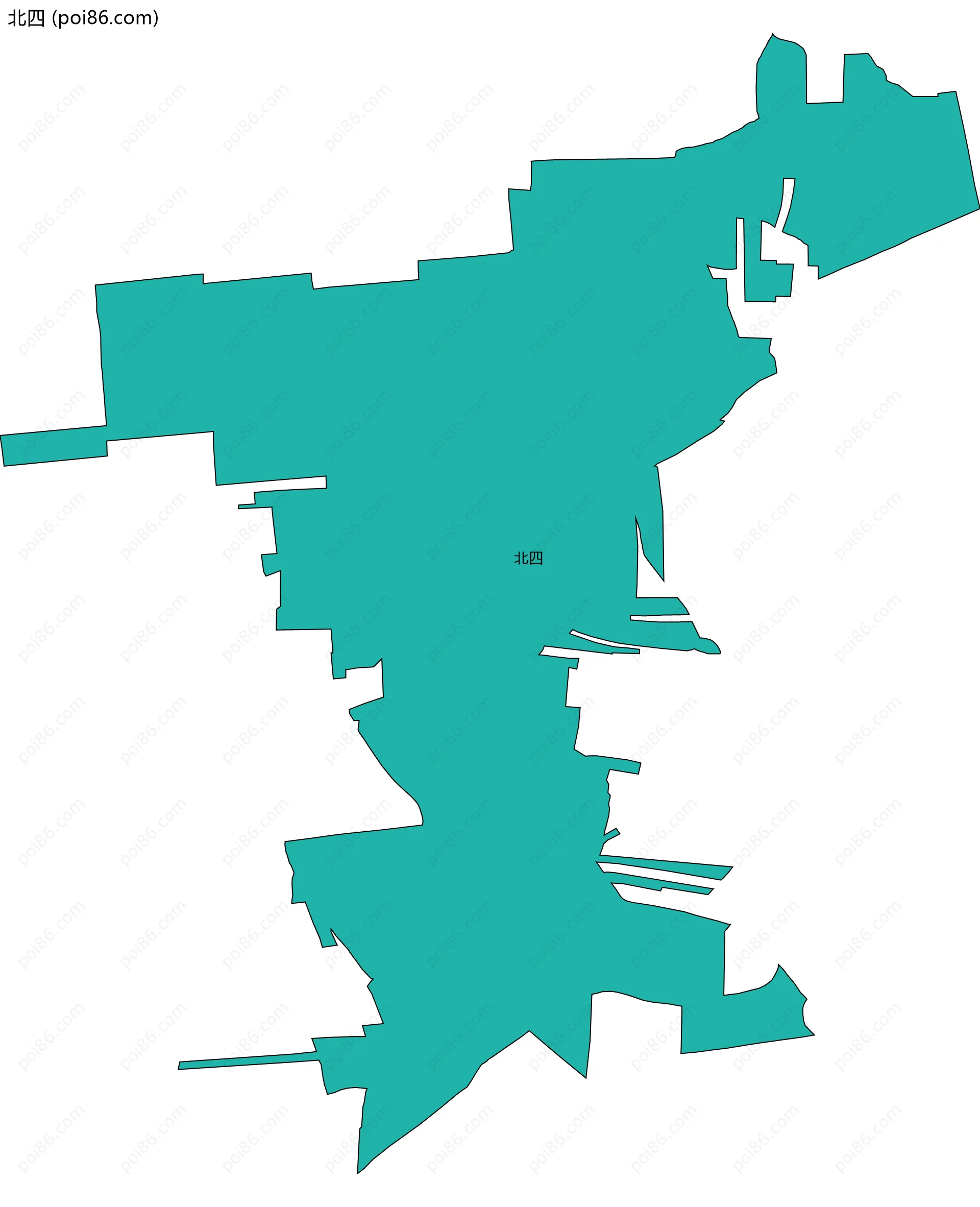北四边界地图