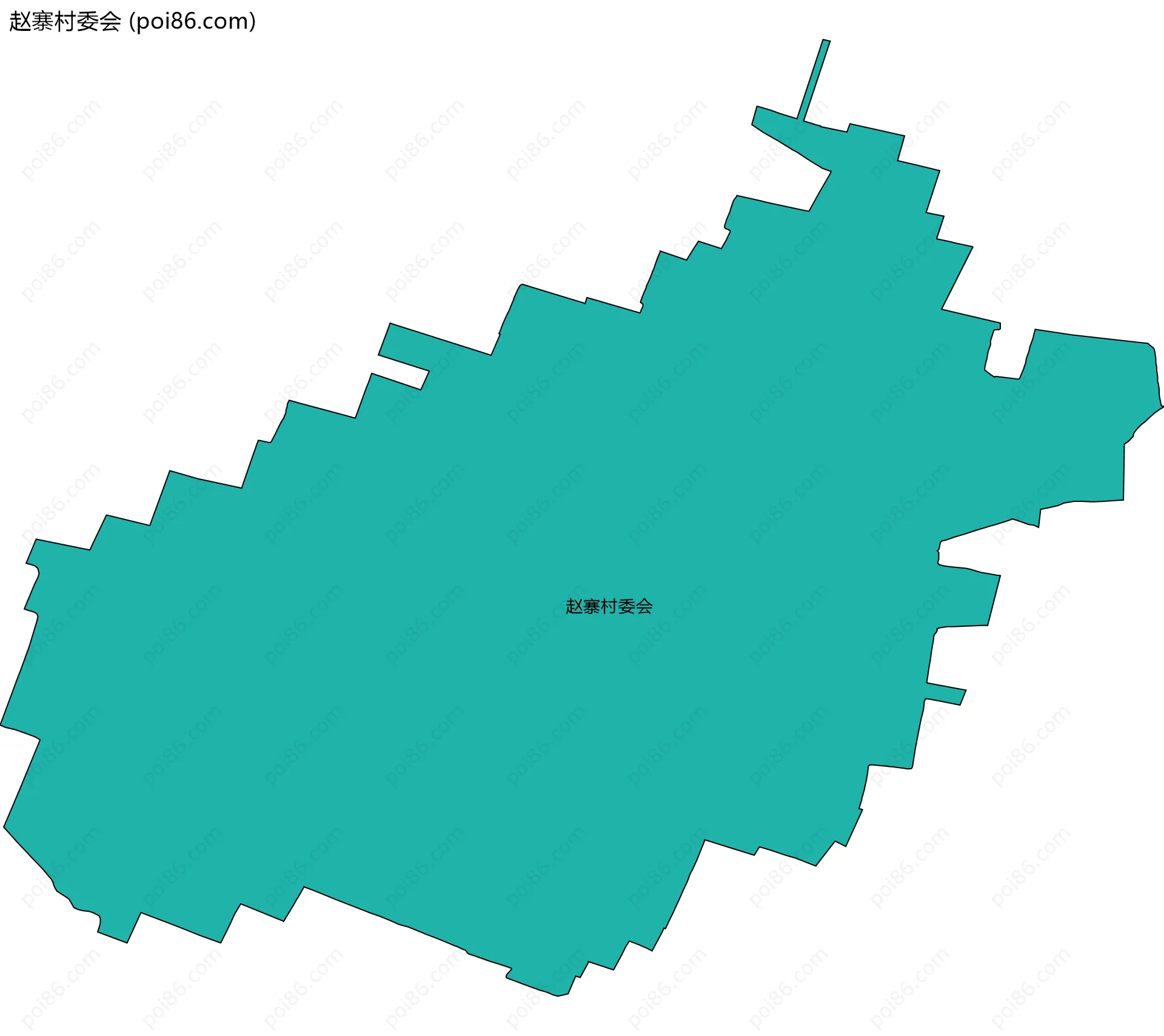 赵寨村委会边界地图