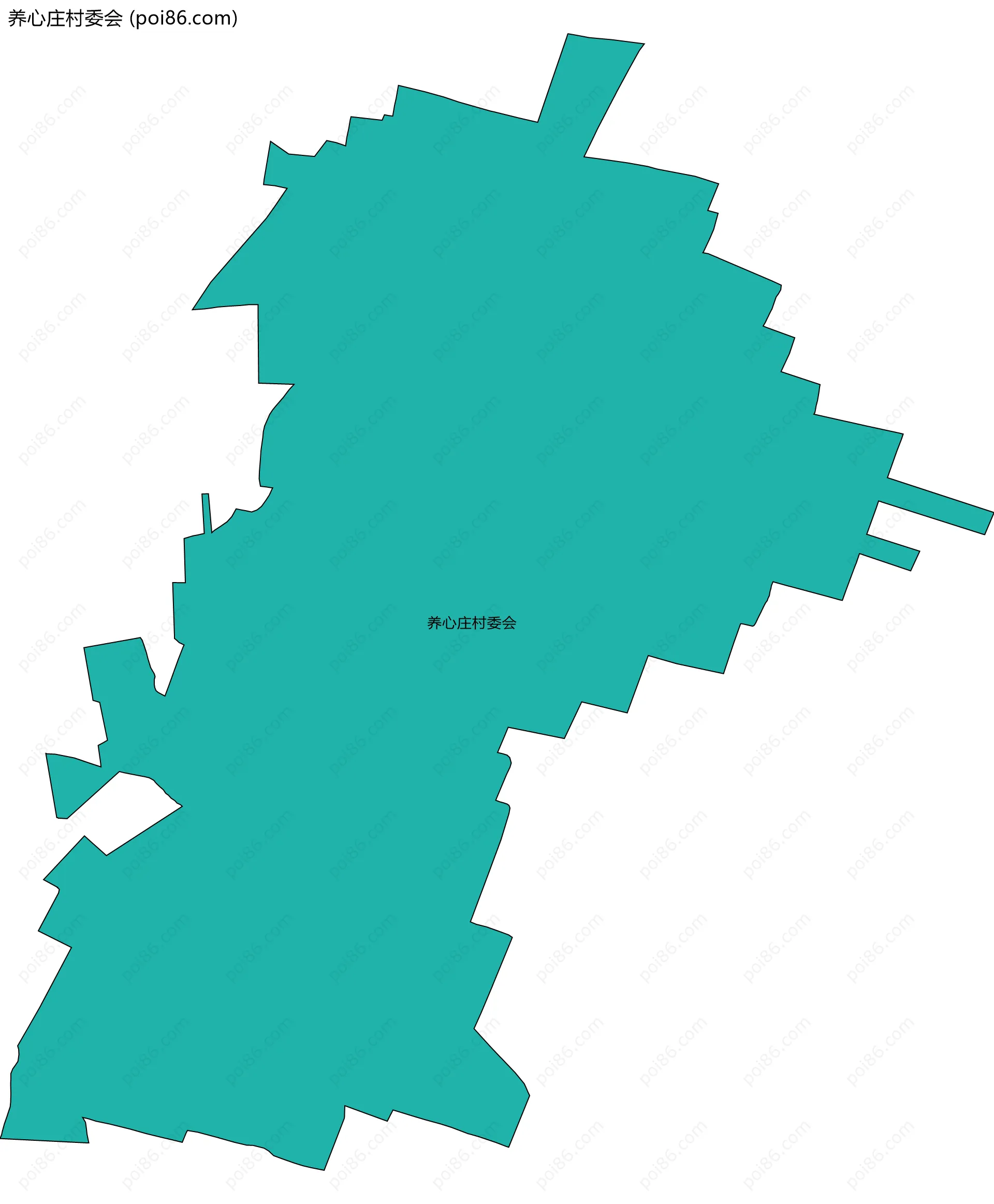 养心庄村委会边界地图