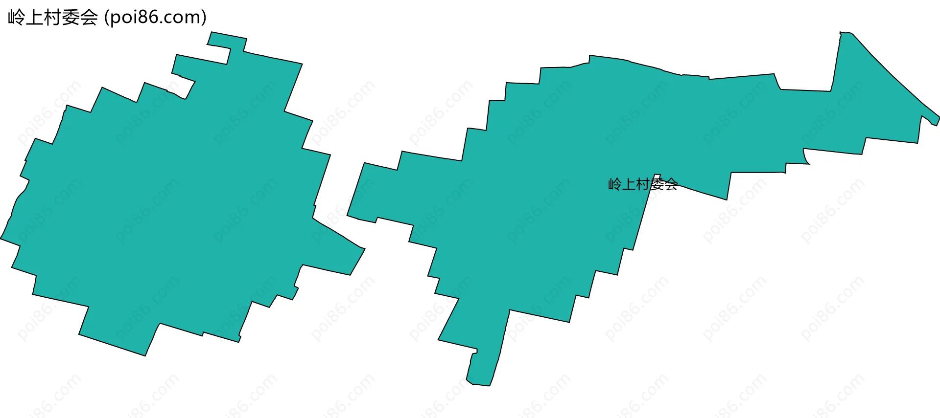 岭上村委会边界地图