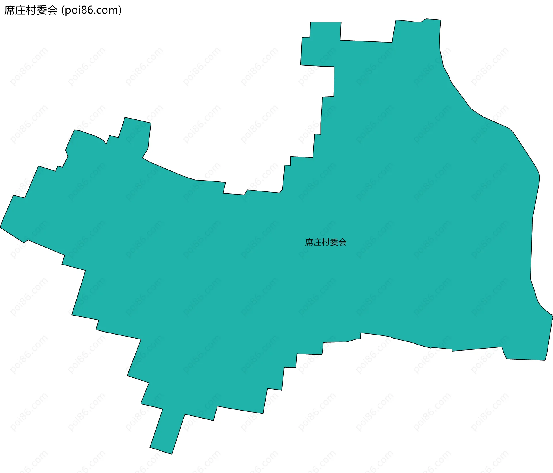 席庄村委会边界地图