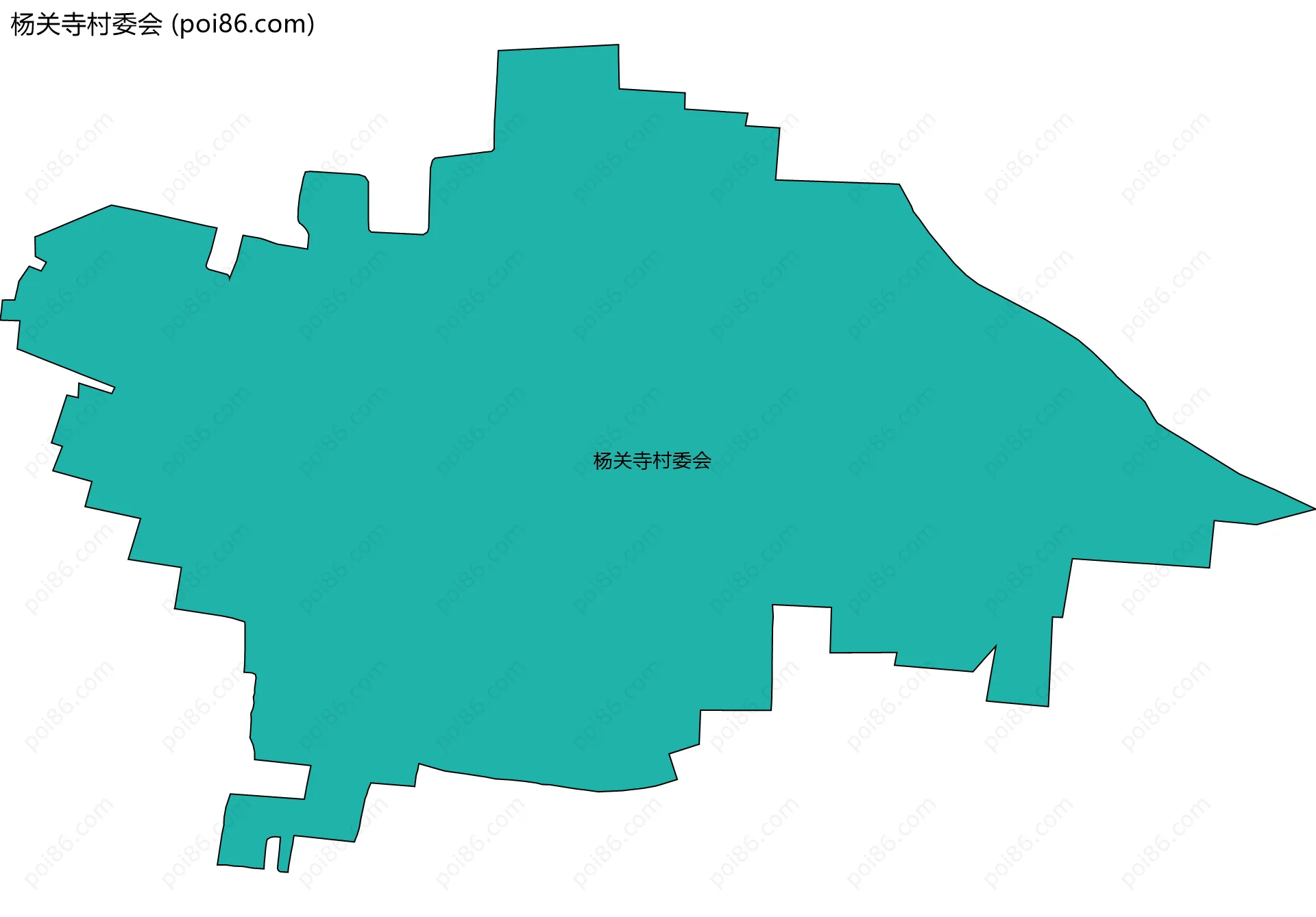 杨关寺村委会边界地图