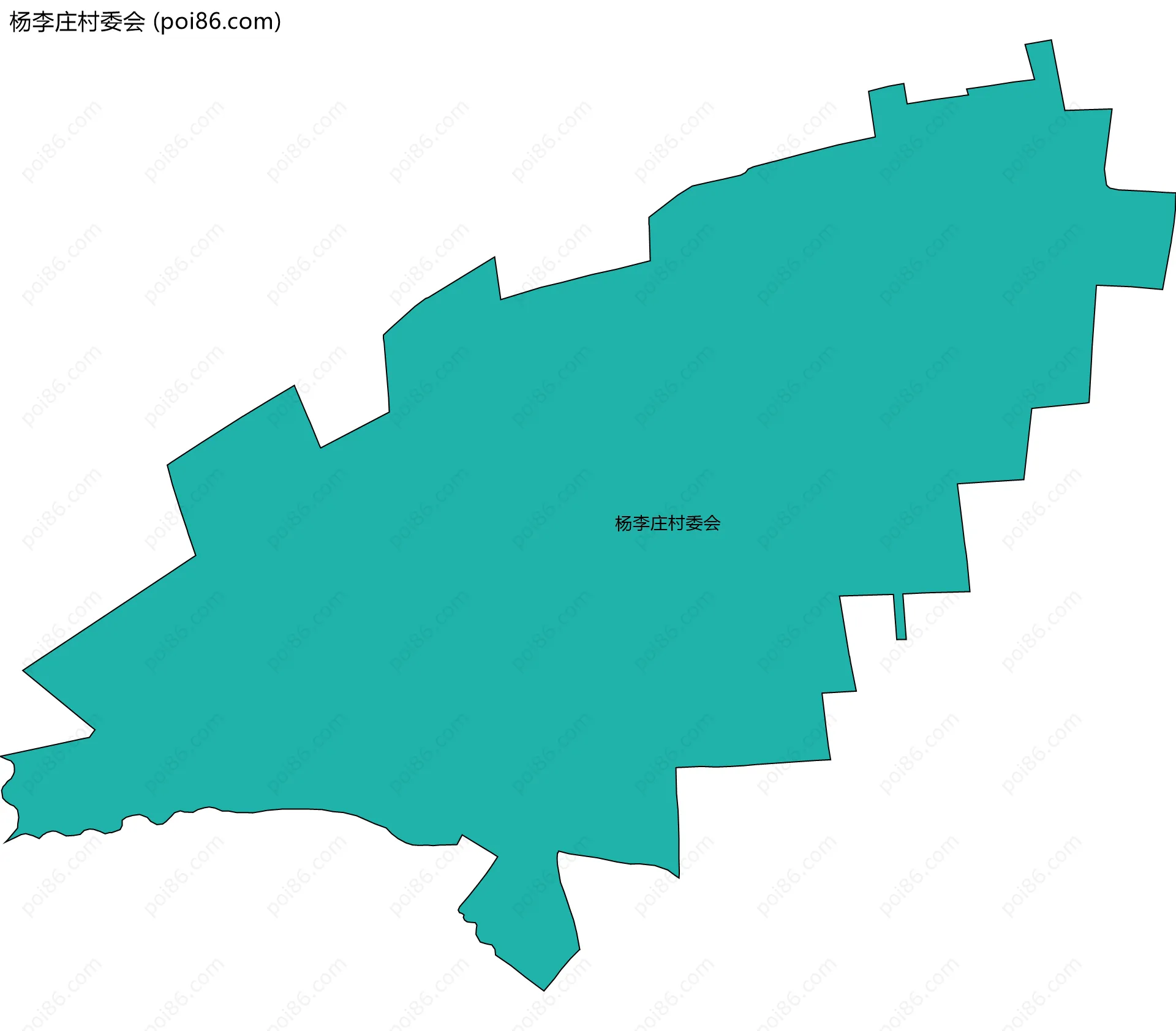杨李庄村委会边界地图