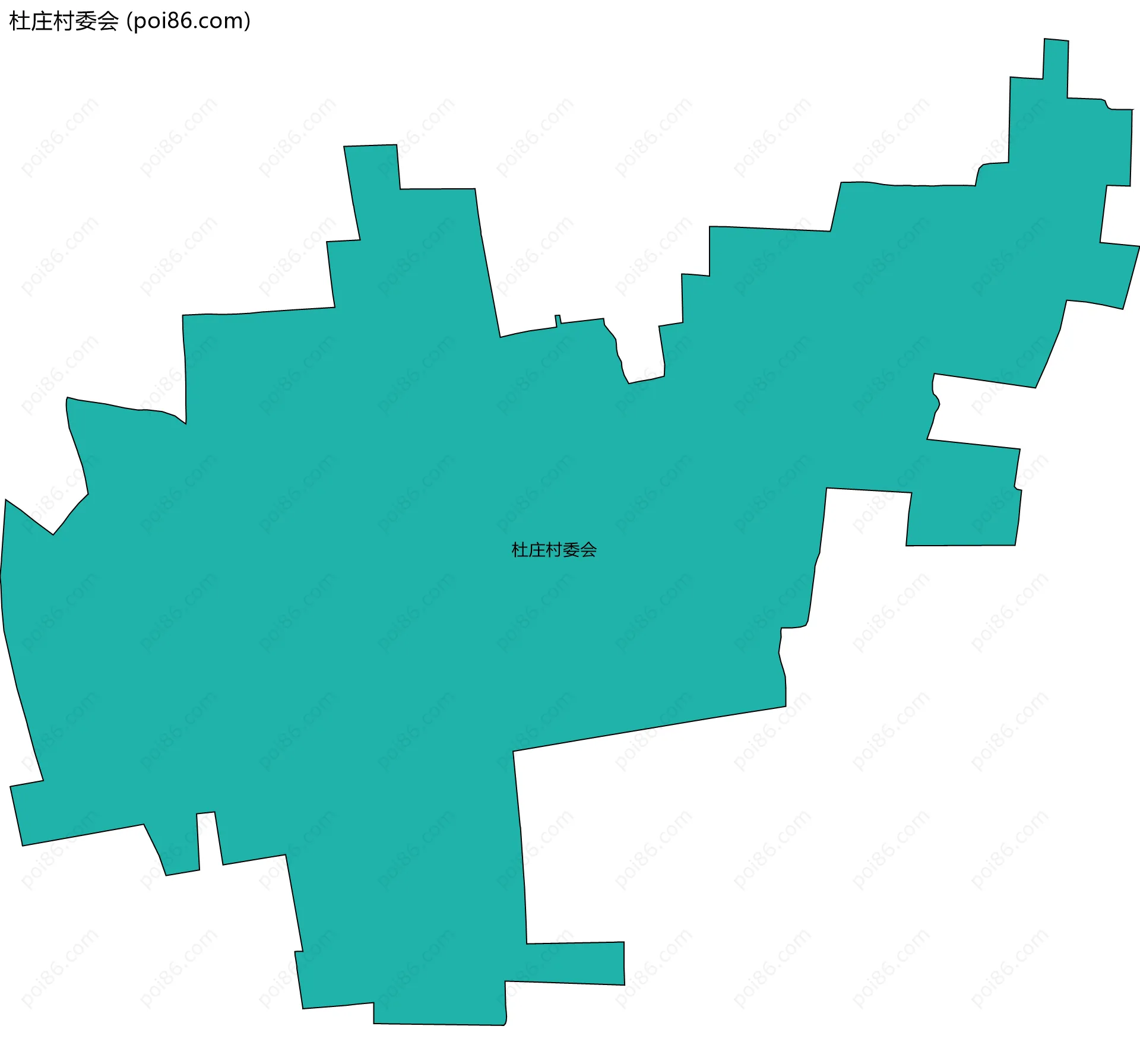杜庄村委会边界地图