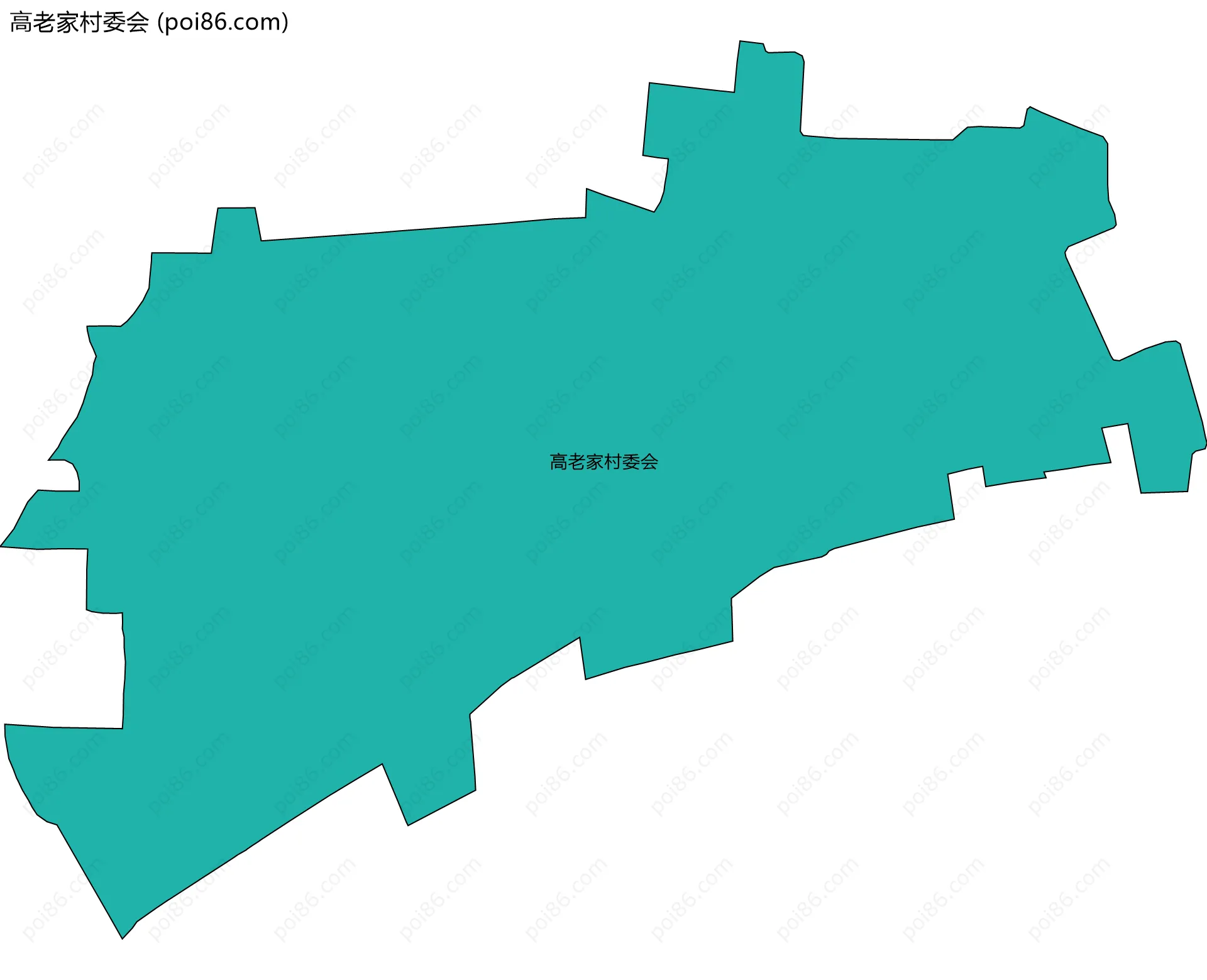 高老家村委会边界地图