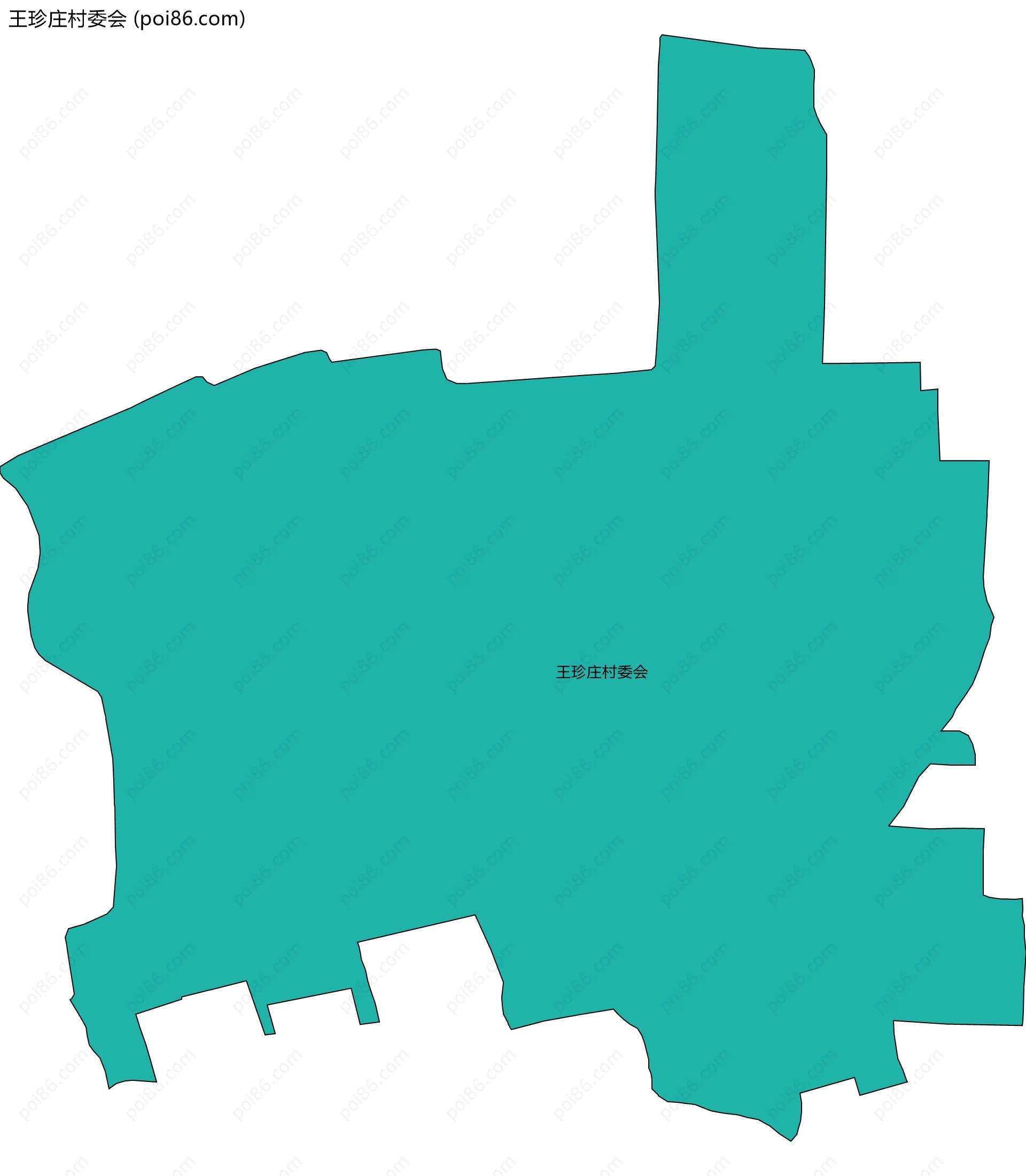 王珍庄村委会边界地图