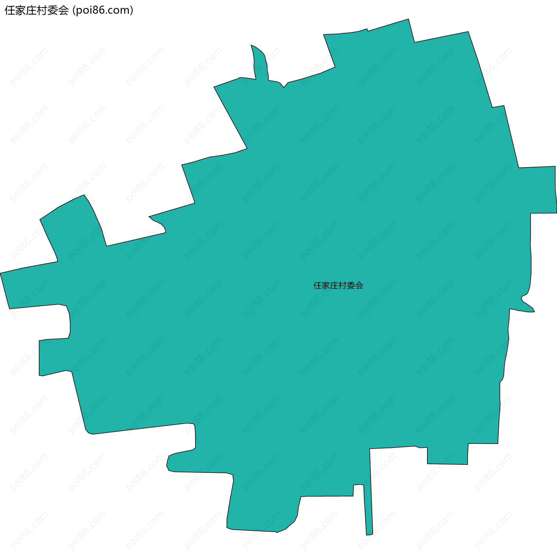 任家庄村委会边界地图