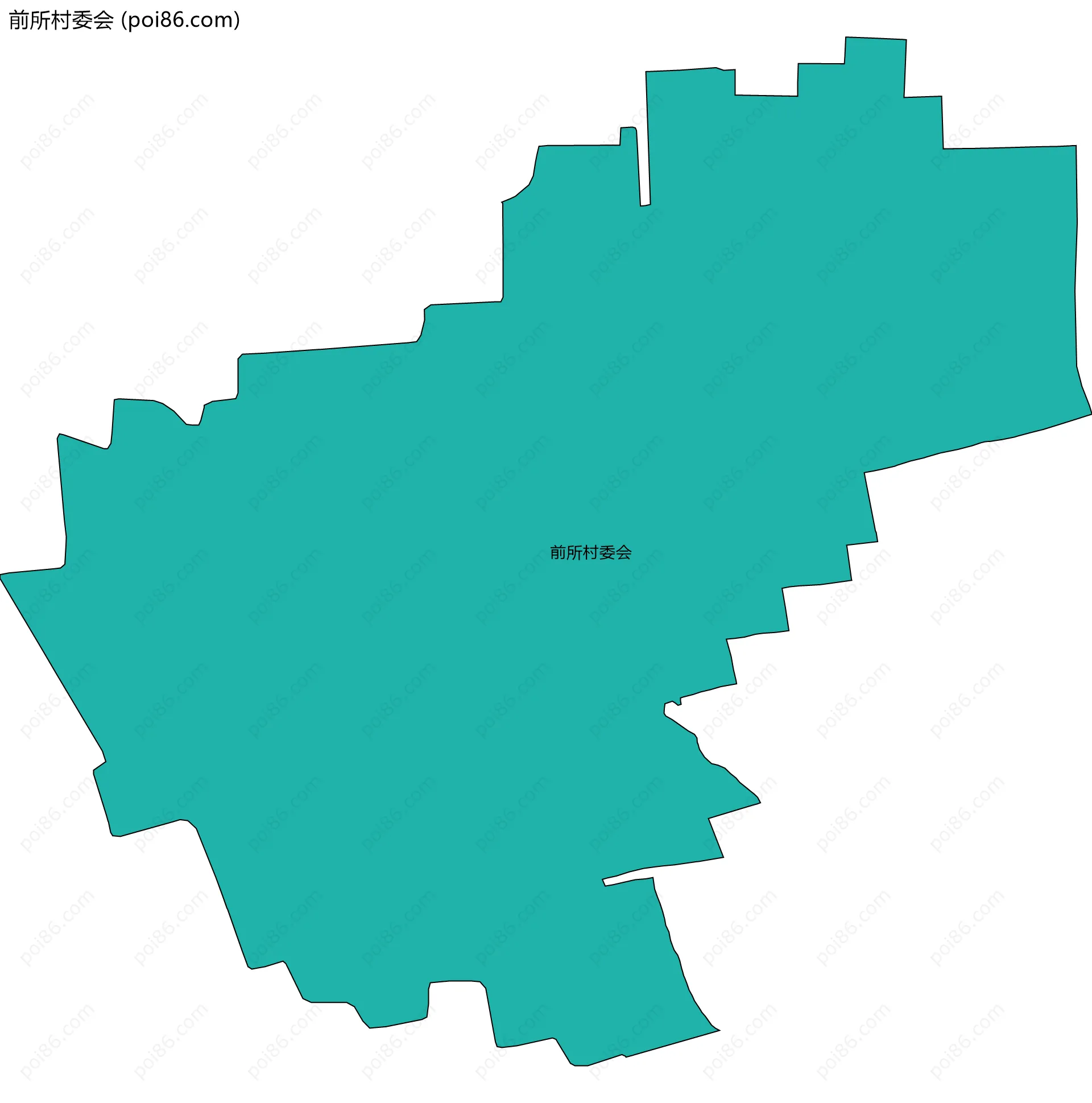 前所村委会边界地图