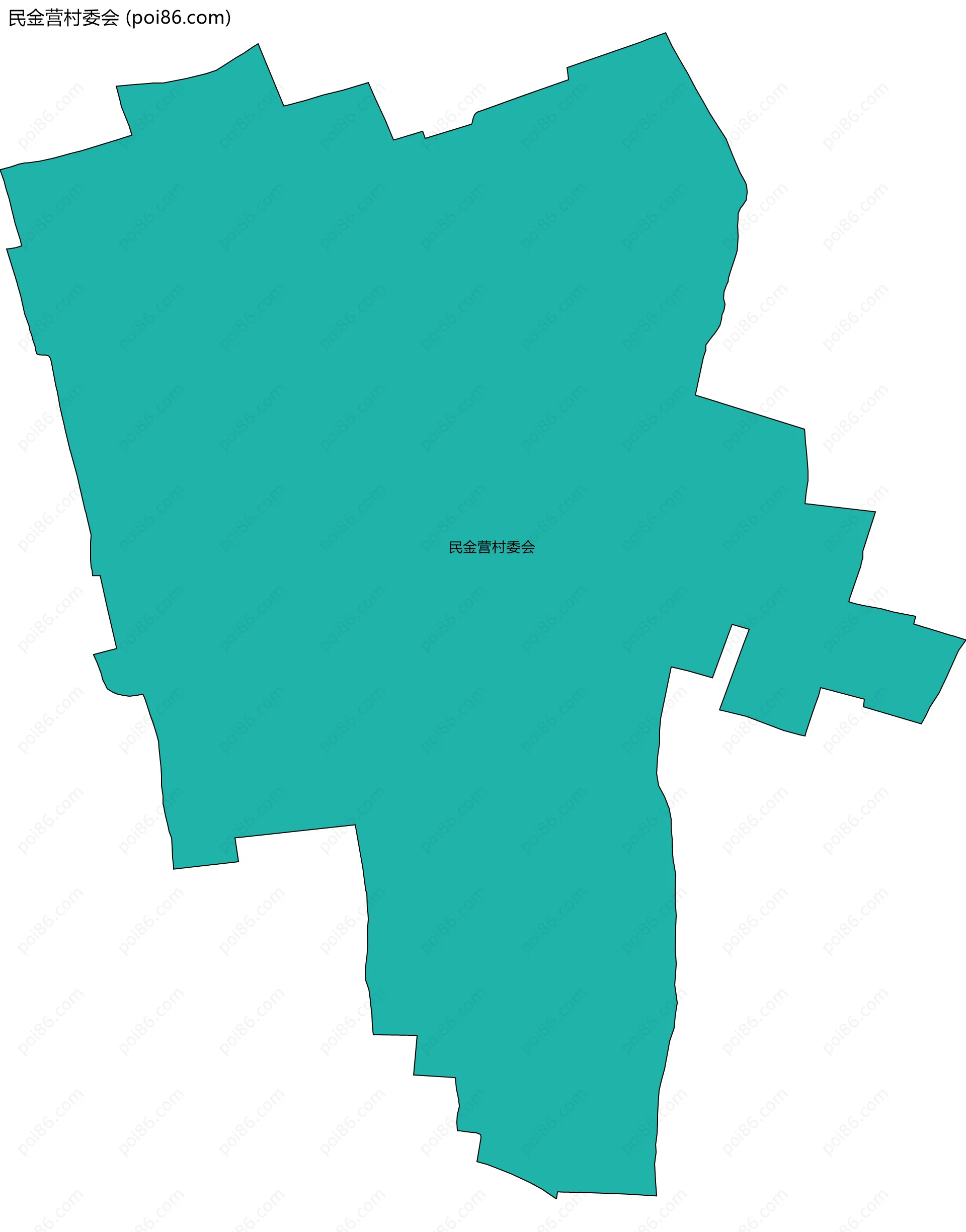 民金营村委会边界地图