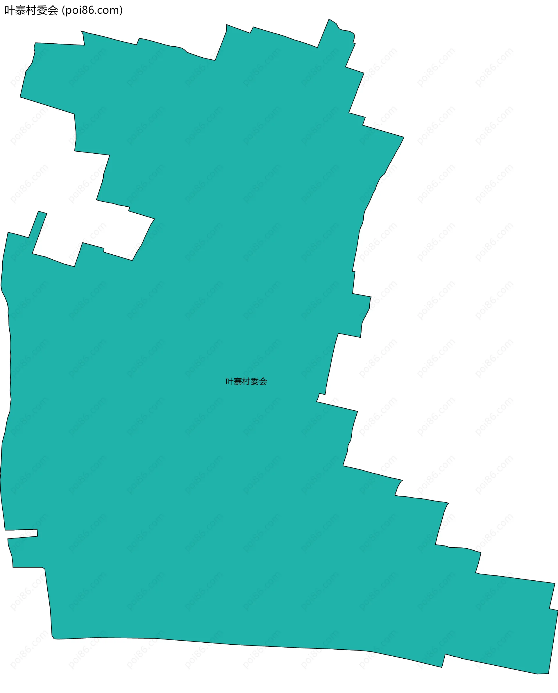 叶寨村委会边界地图