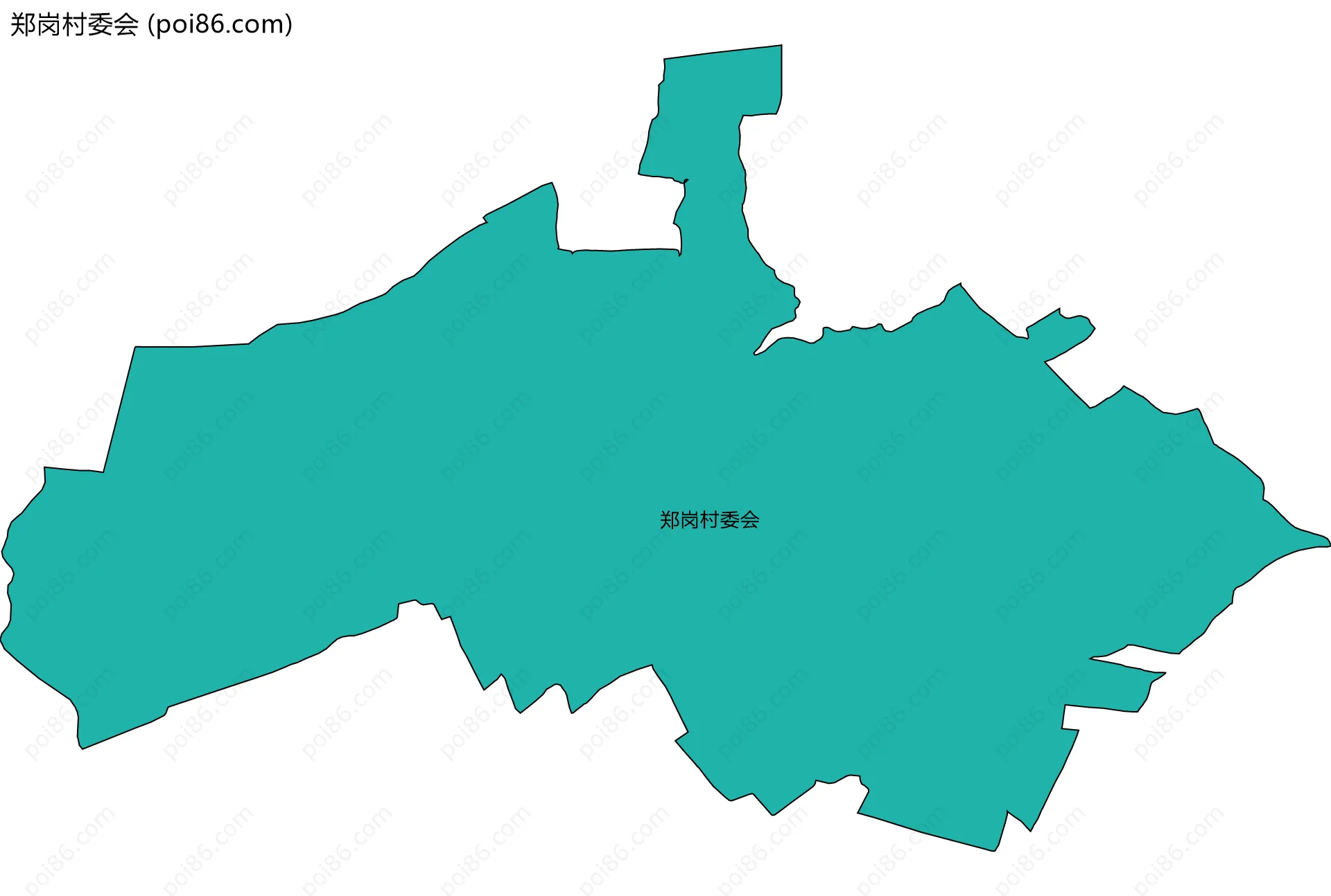 郑岗村委会边界地图