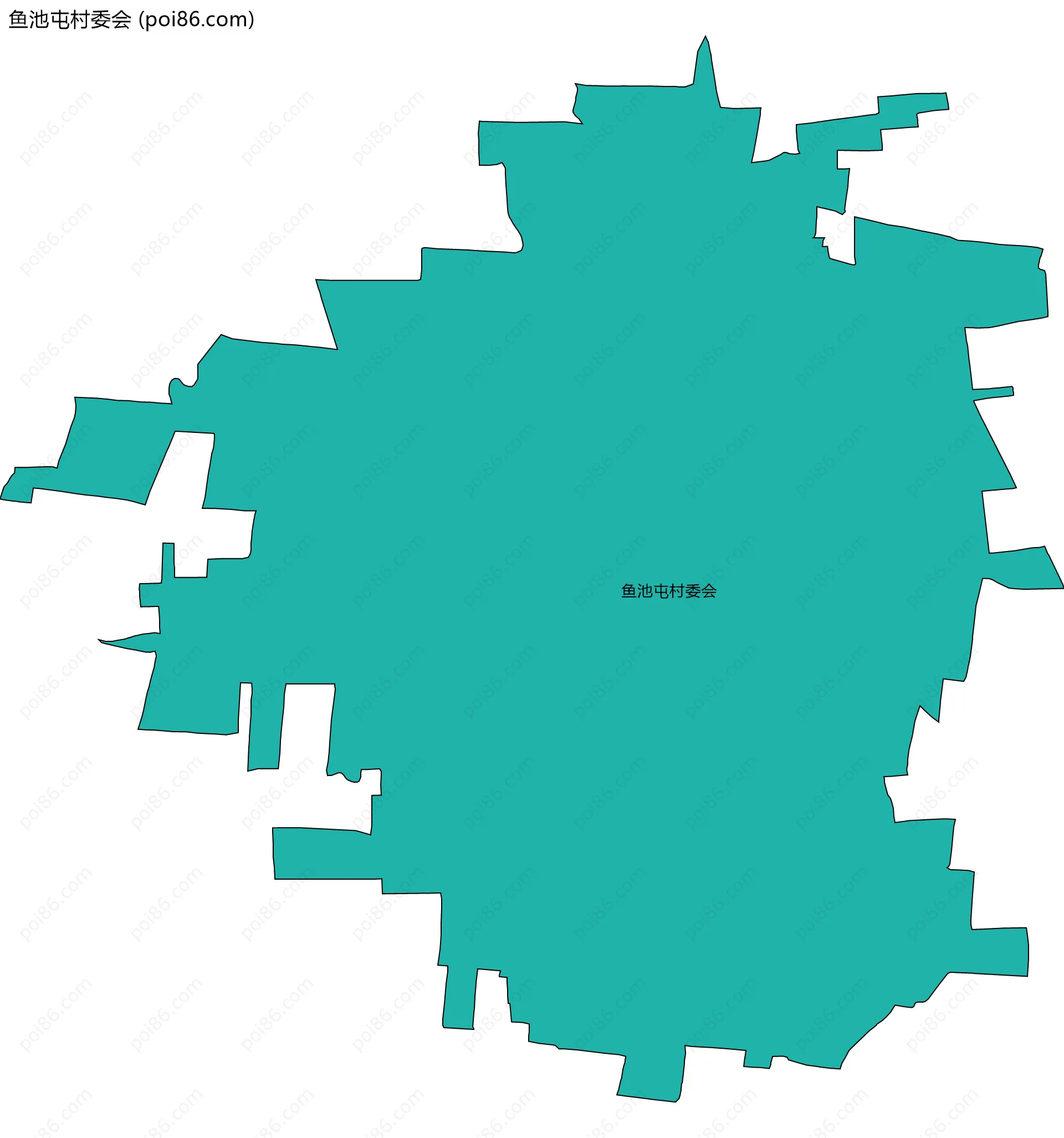 鱼池屯村委会边界地图
