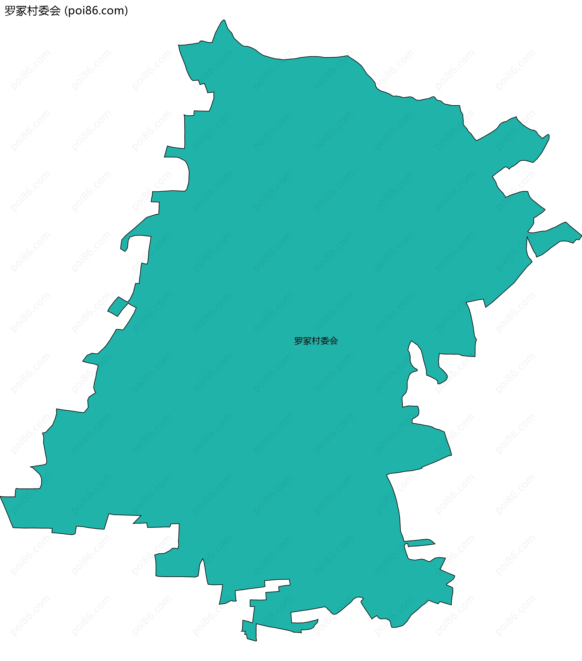 罗冢村委会边界地图