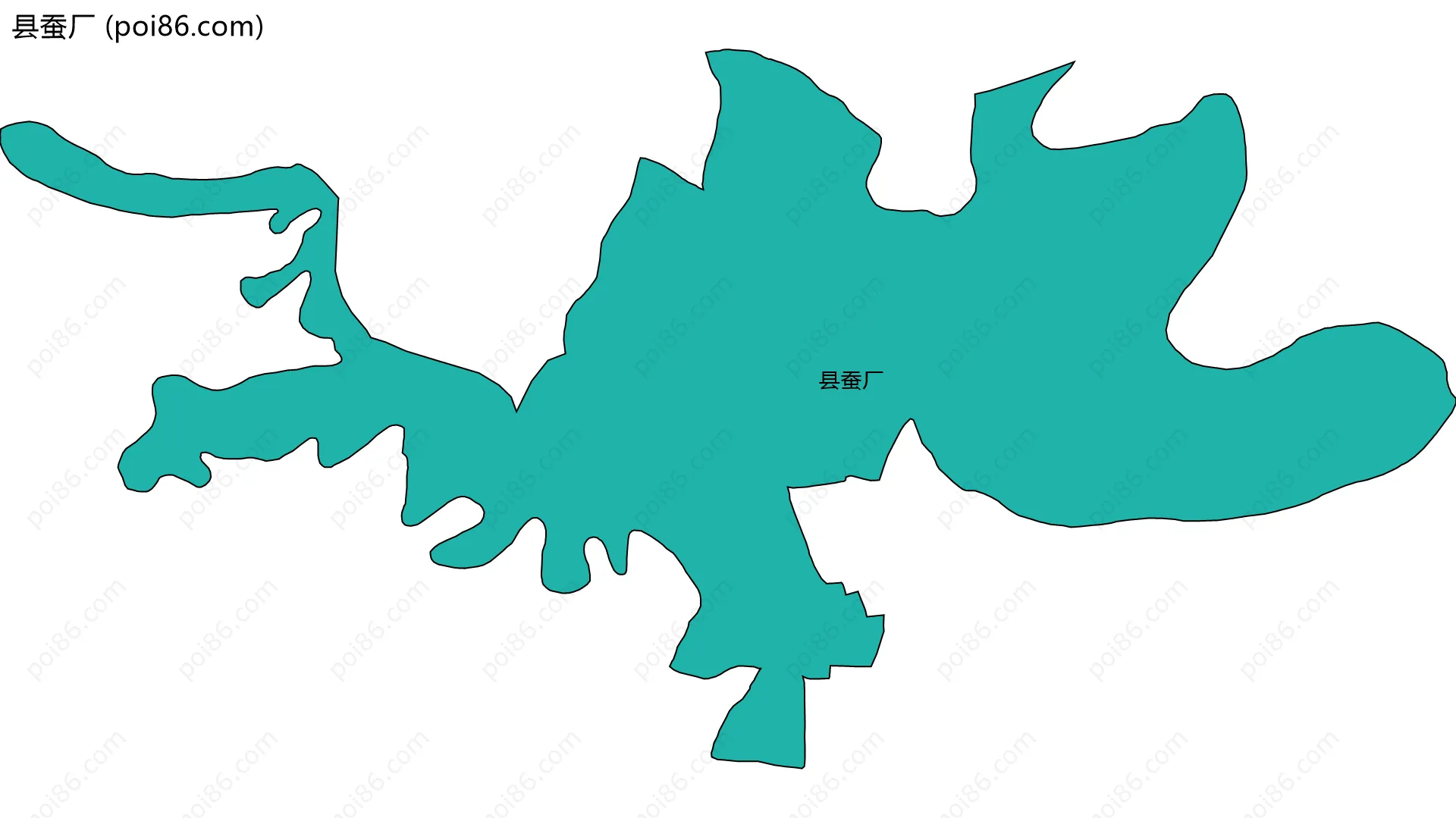 县蚕厂边界地图