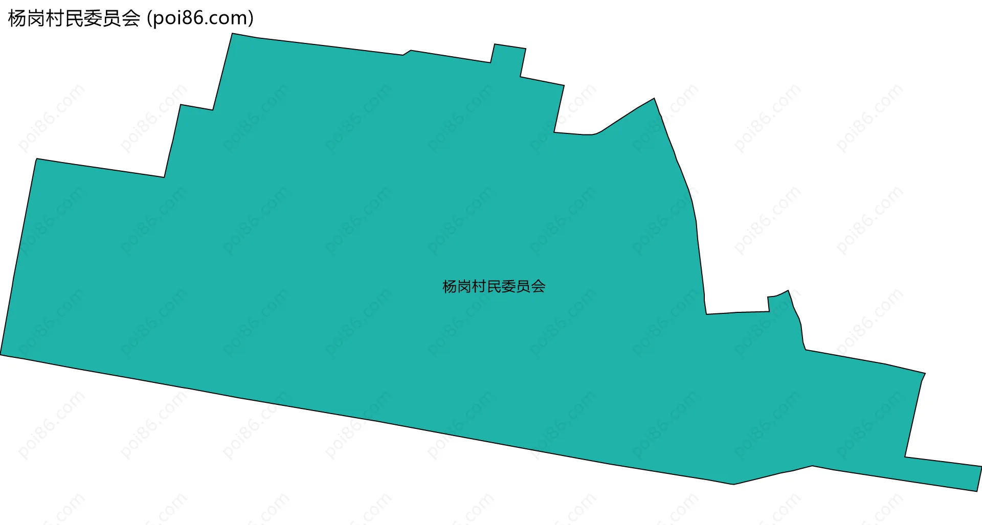 杨岗村民委员会边界地图