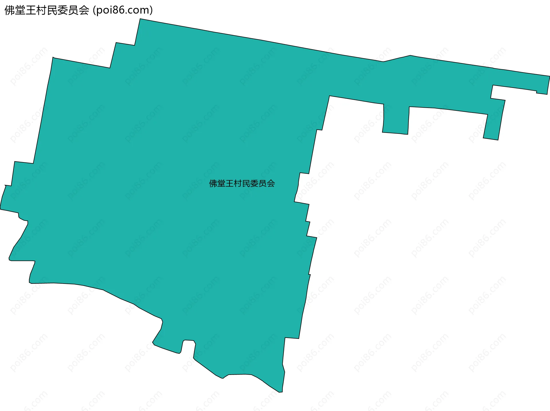 佛堂王村民委员会边界地图