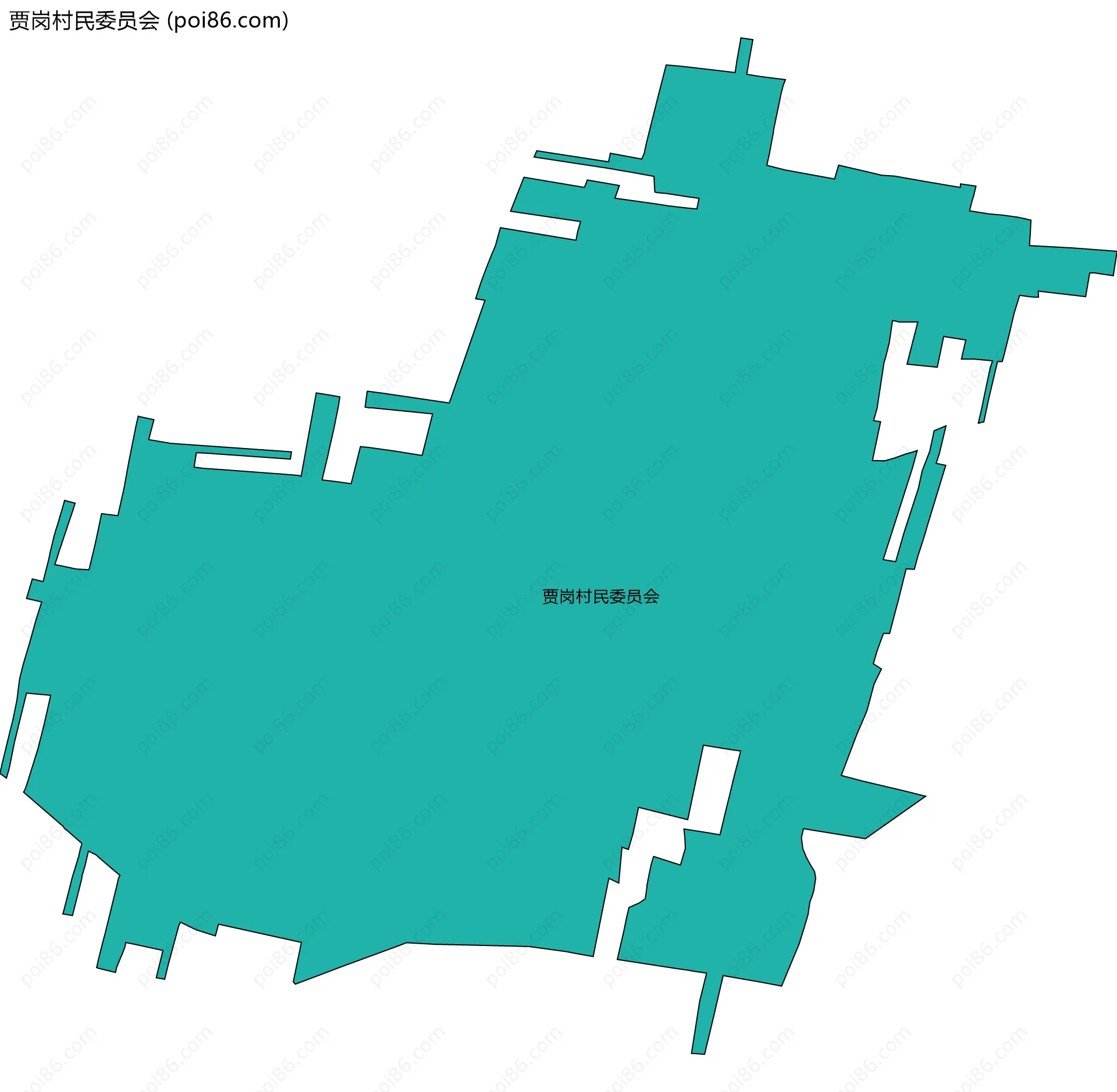 贾岗村民委员会边界地图
