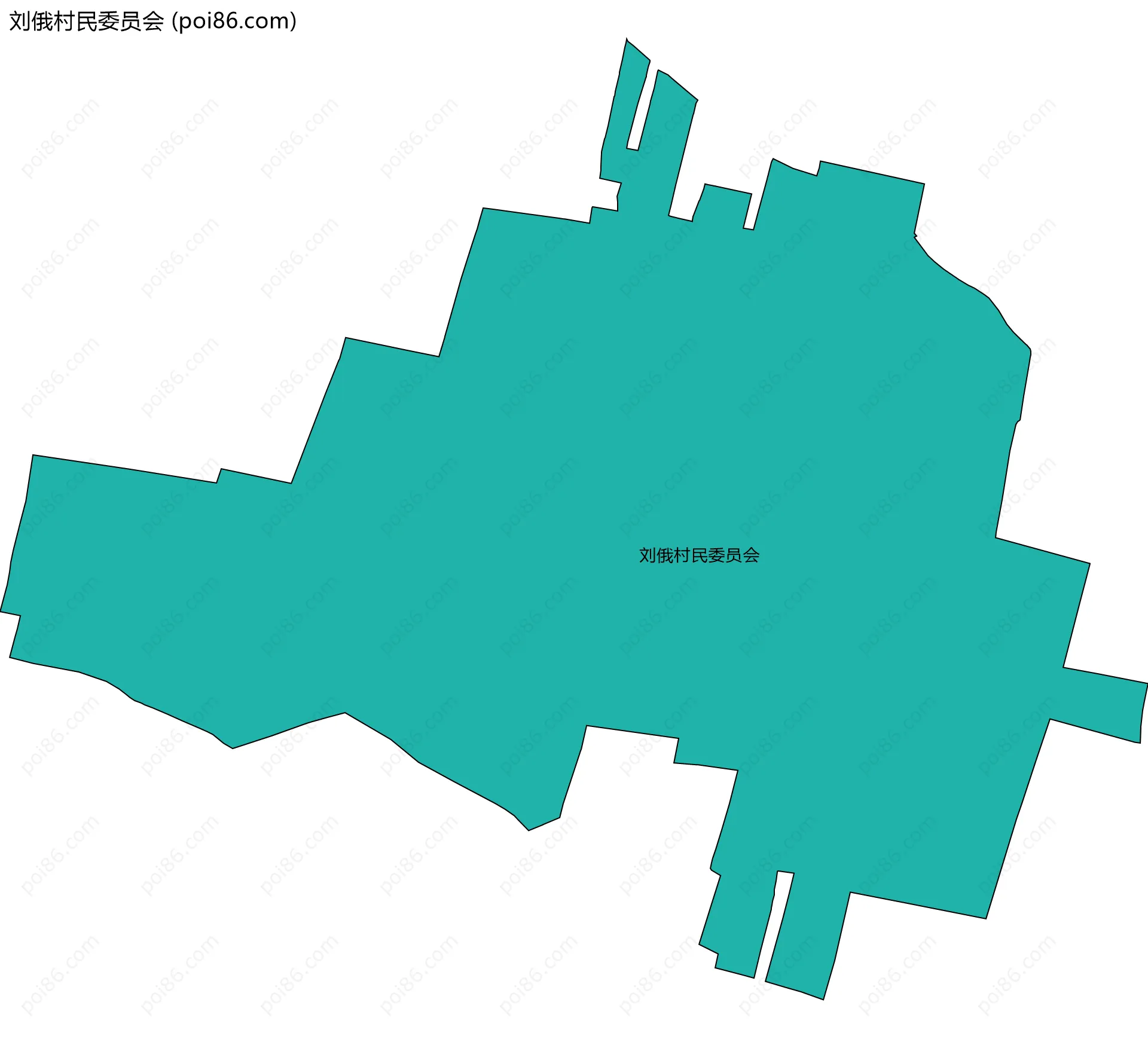 刘俄村民委员会边界地图