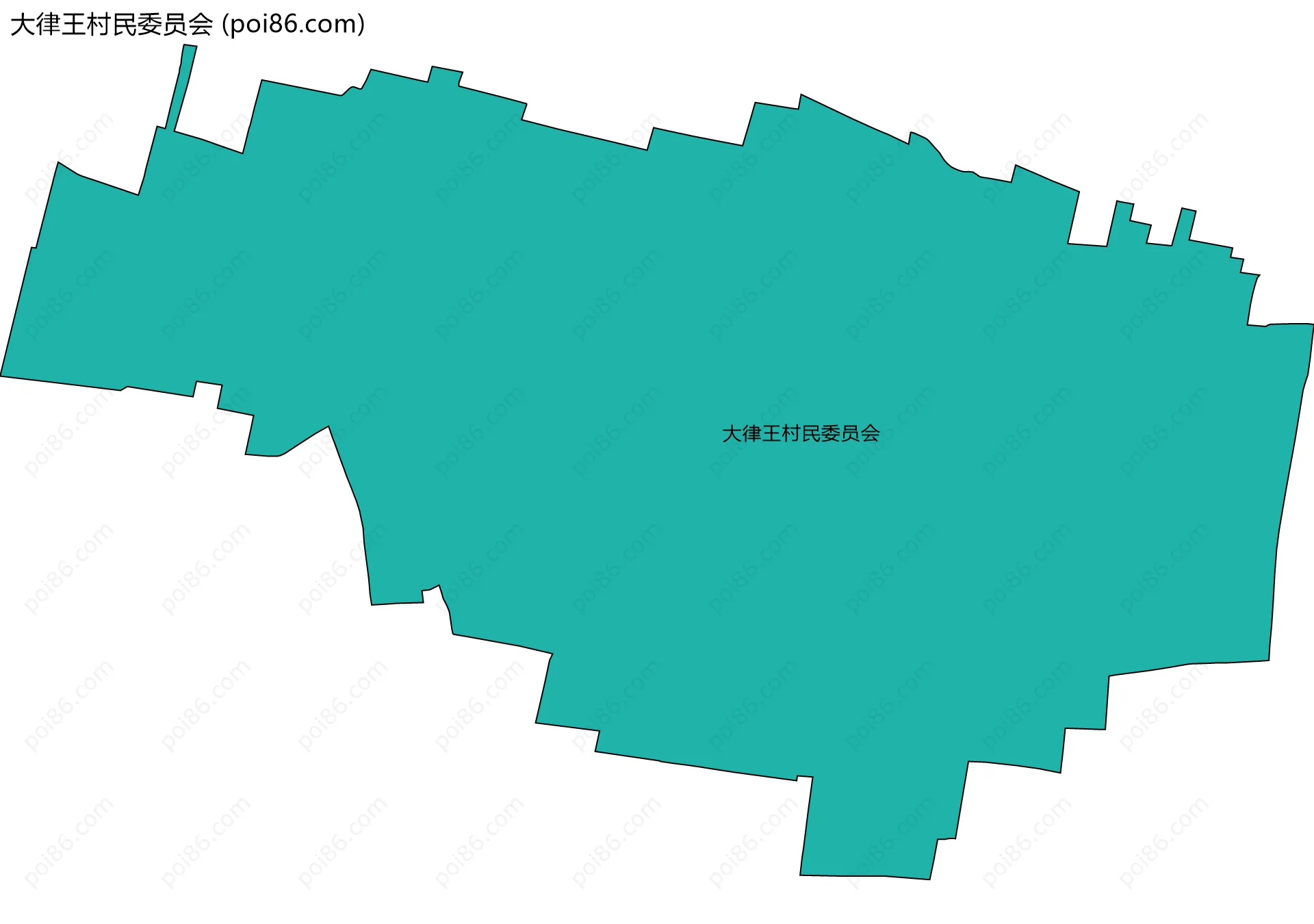 大律王村民委员会边界地图