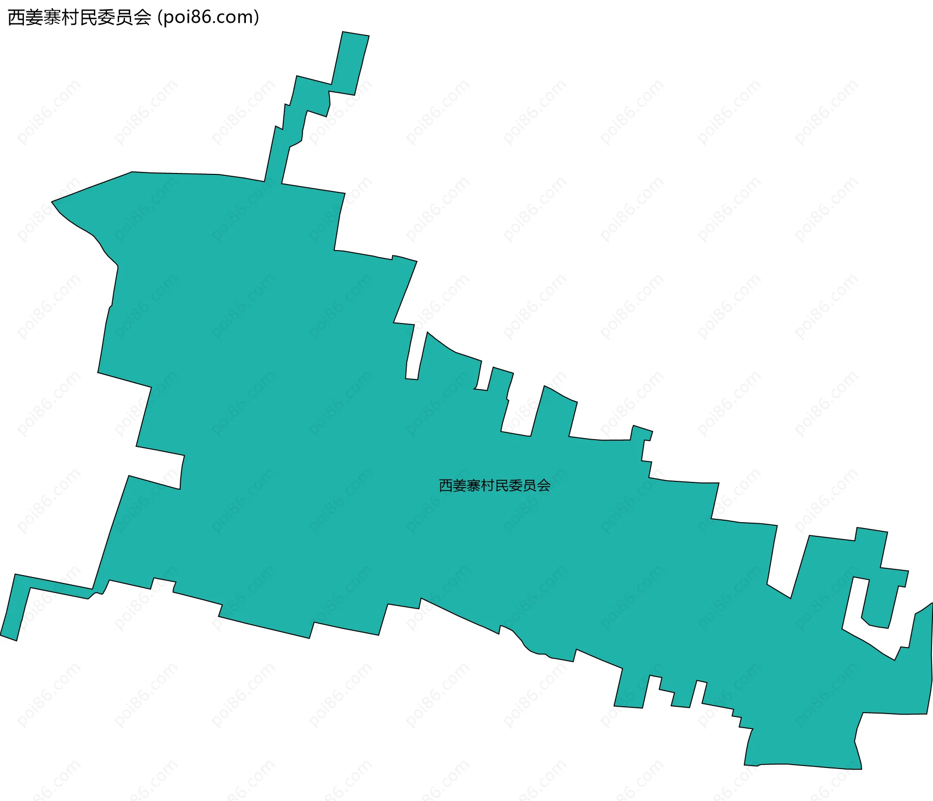 西姜寨村民委员会边界地图