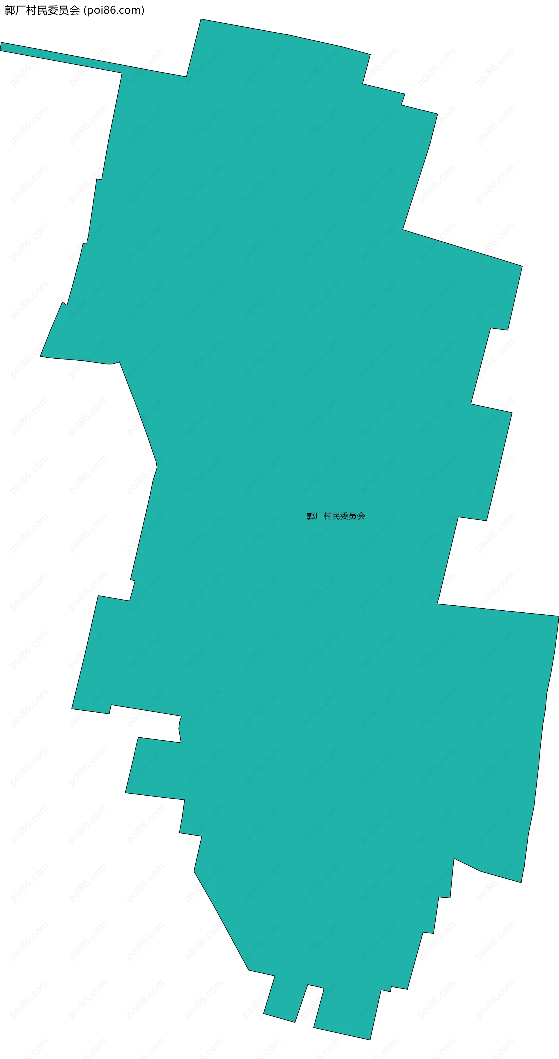 郭厂村民委员会边界地图