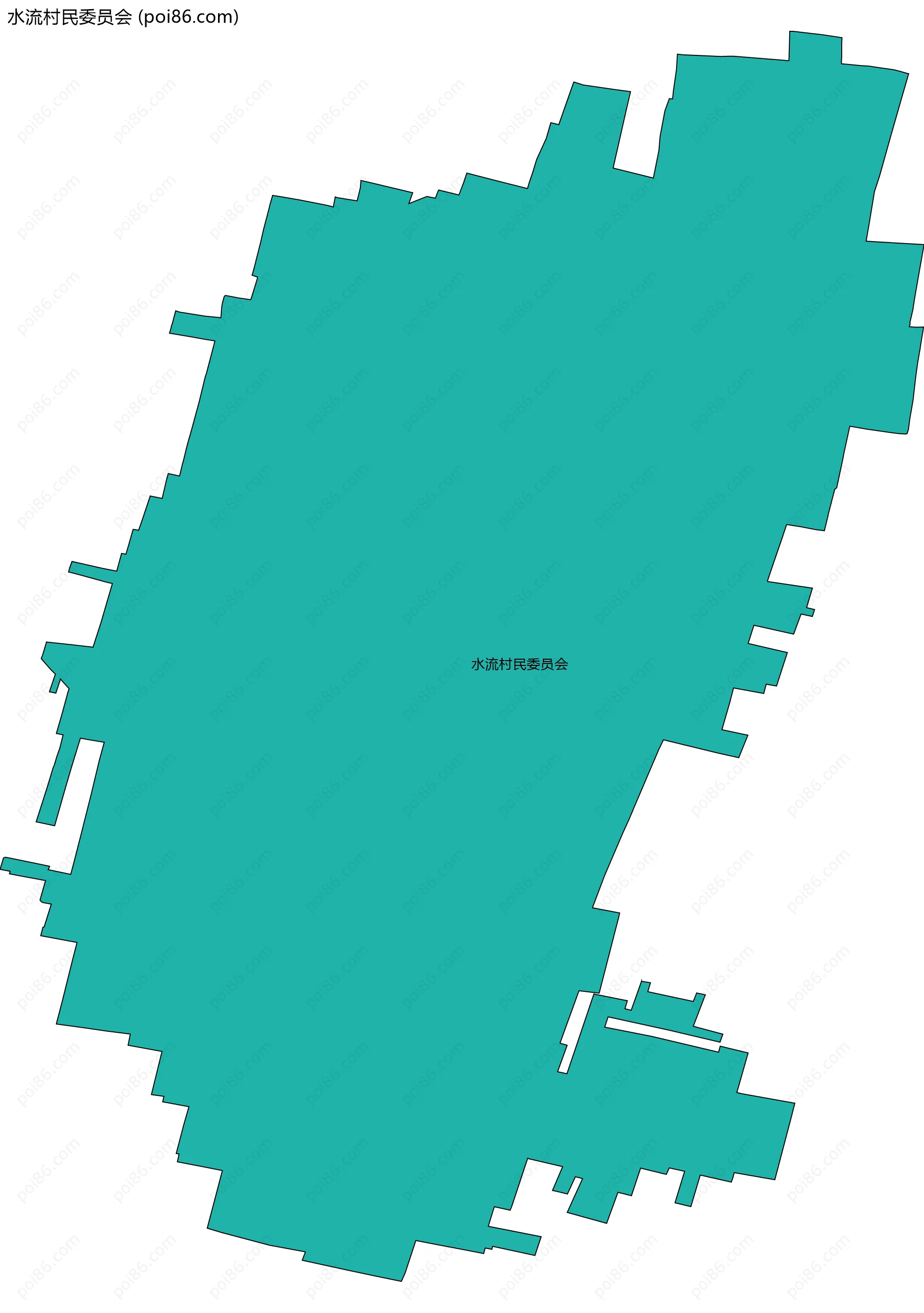 水流村民委员会边界地图