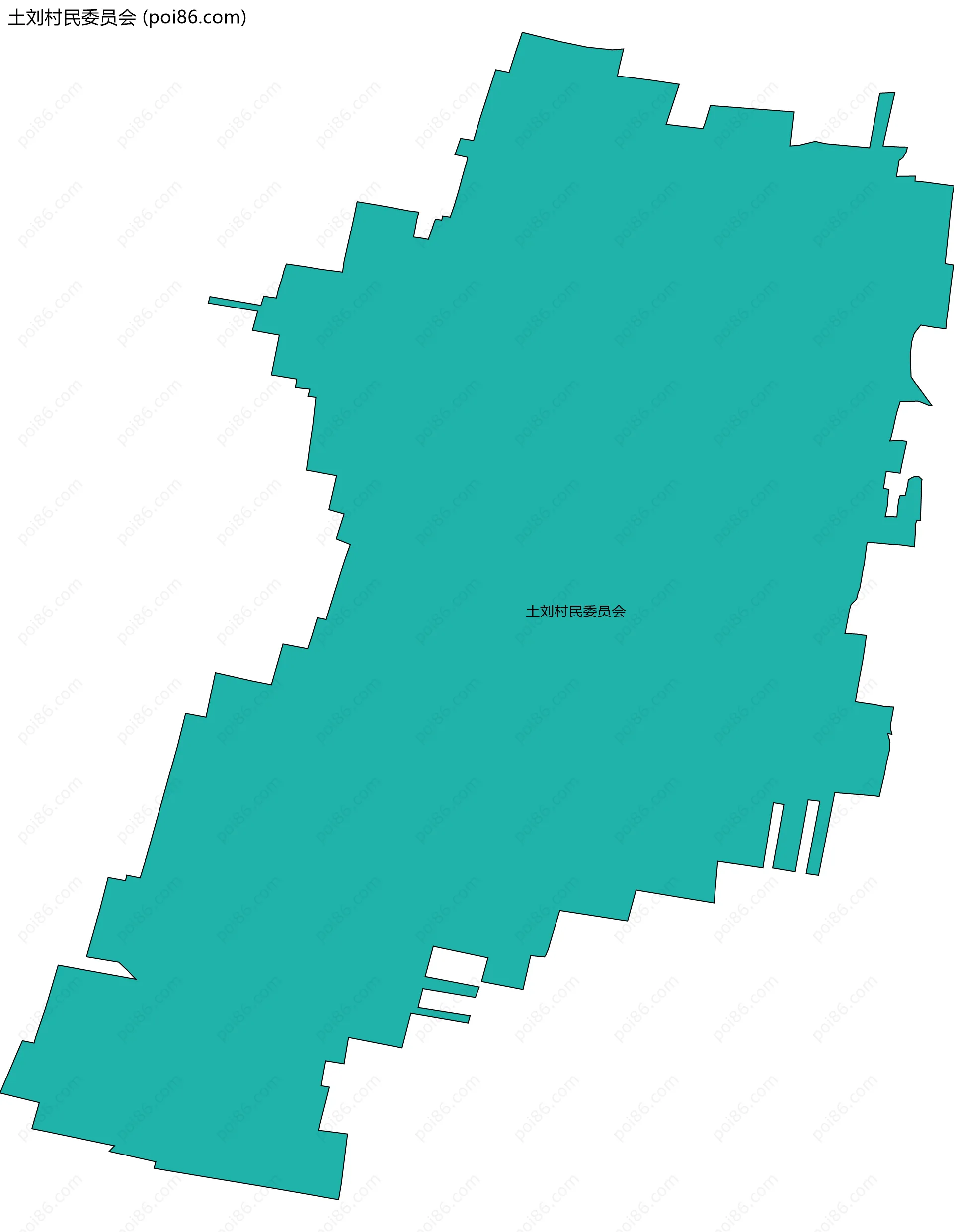 土刘村民委员会边界地图