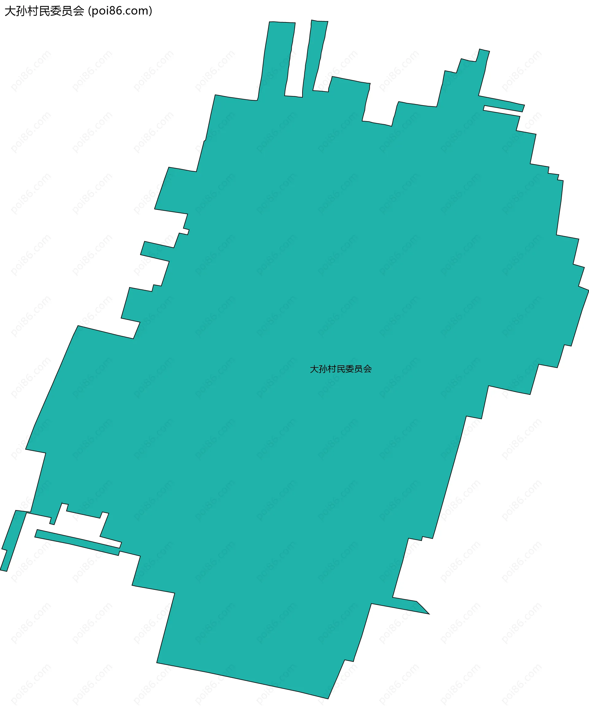 大孙村民委员会边界地图