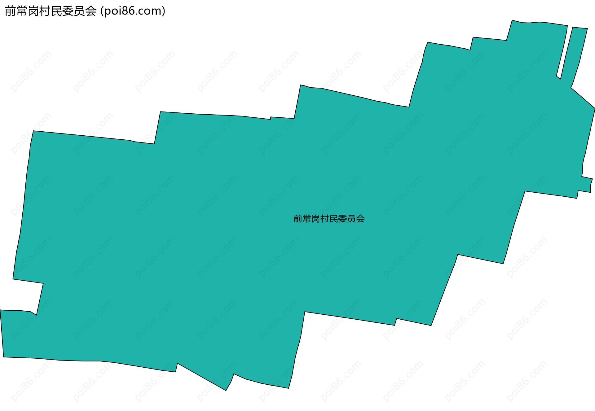 前常岗村民委员会边界地图