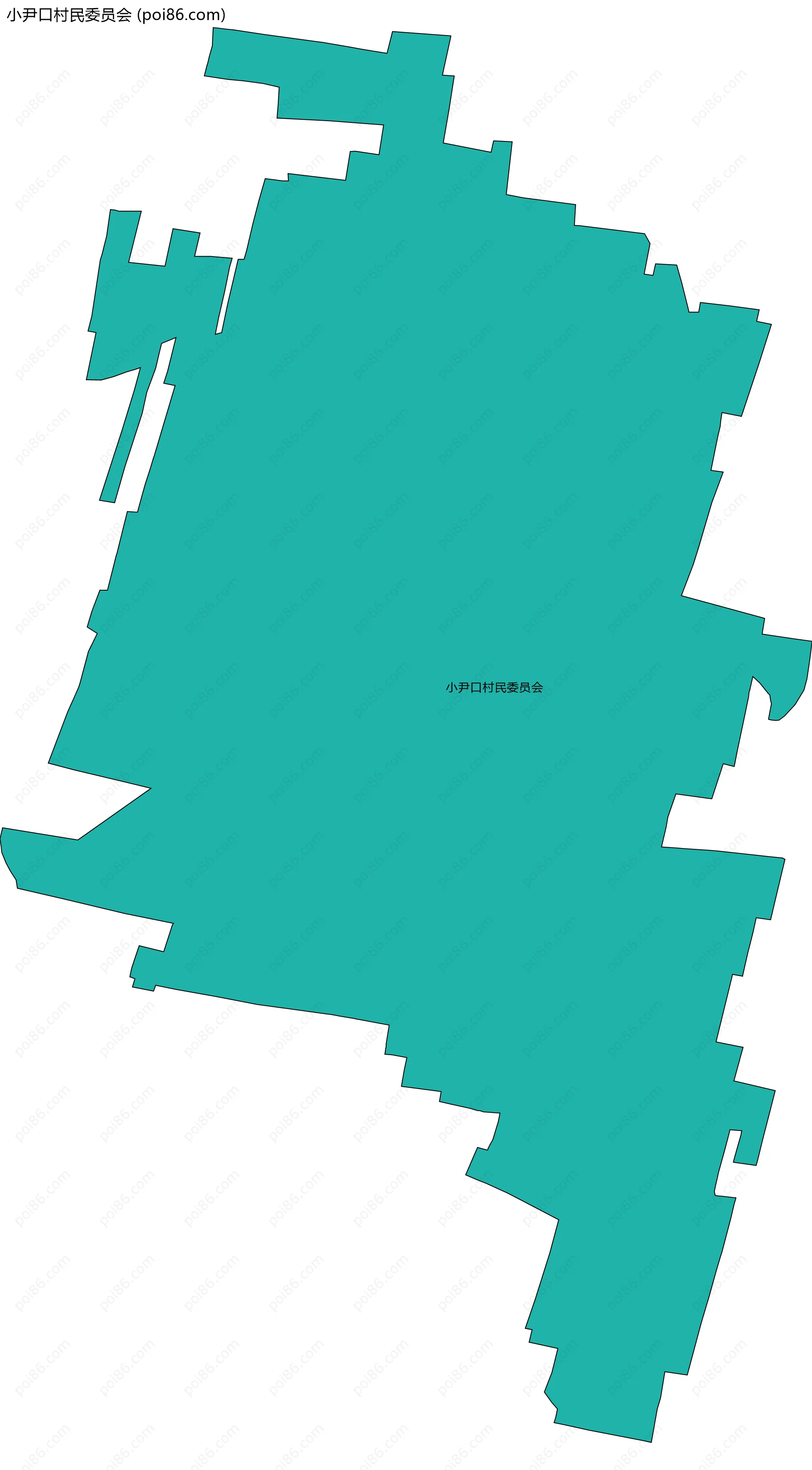 小尹口村民委员会边界地图