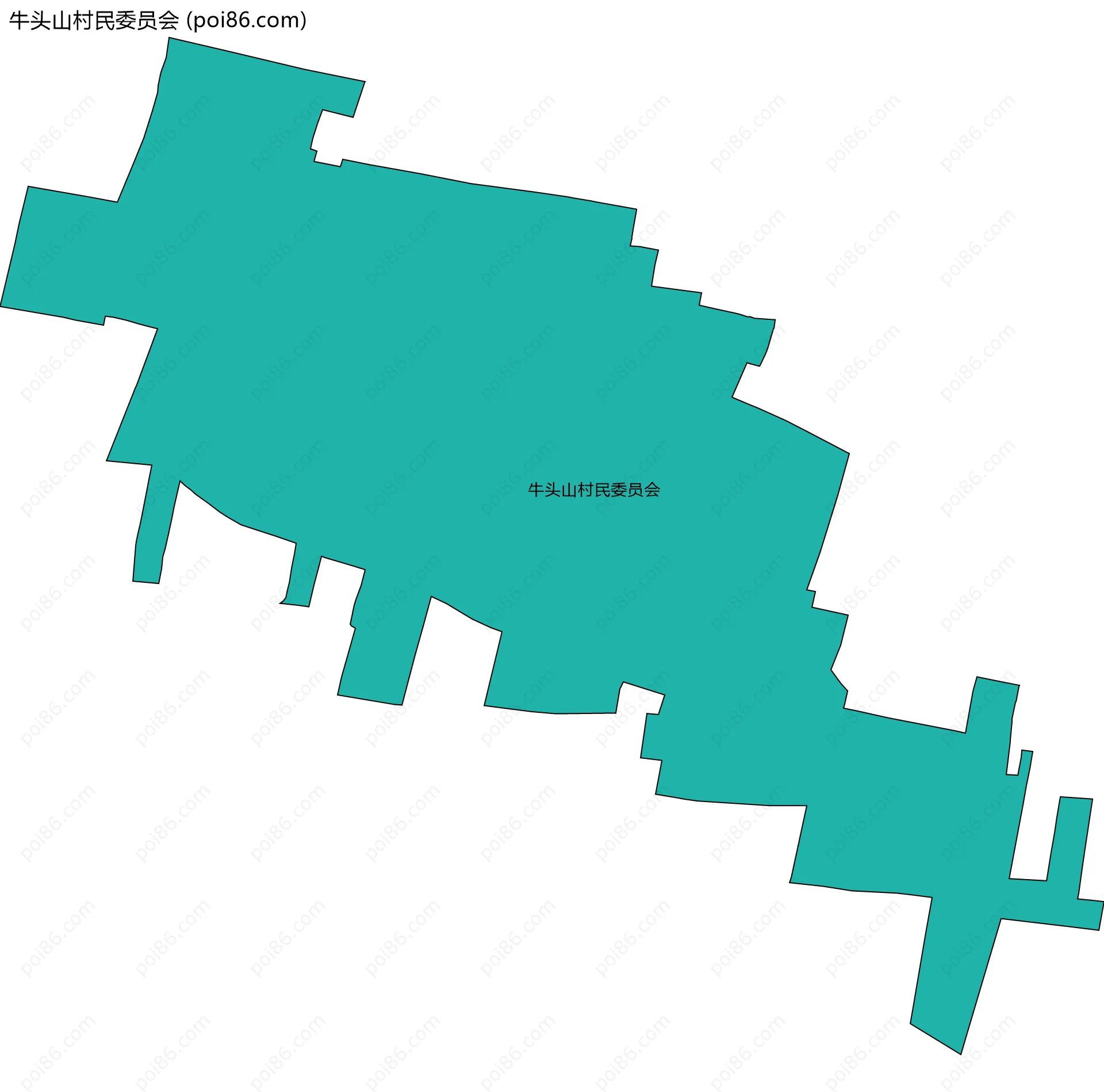 牛头山村民委员会边界地图