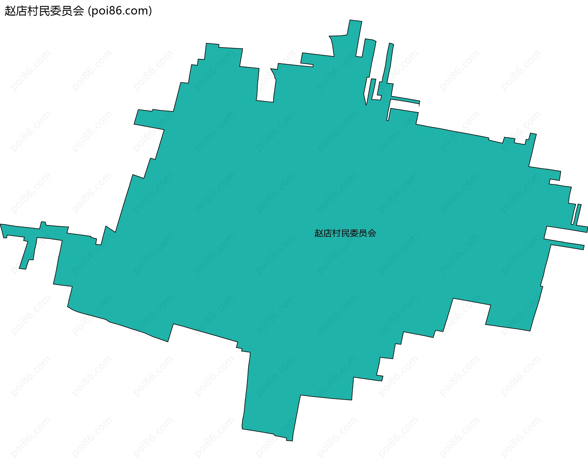 赵店村民委员会边界地图