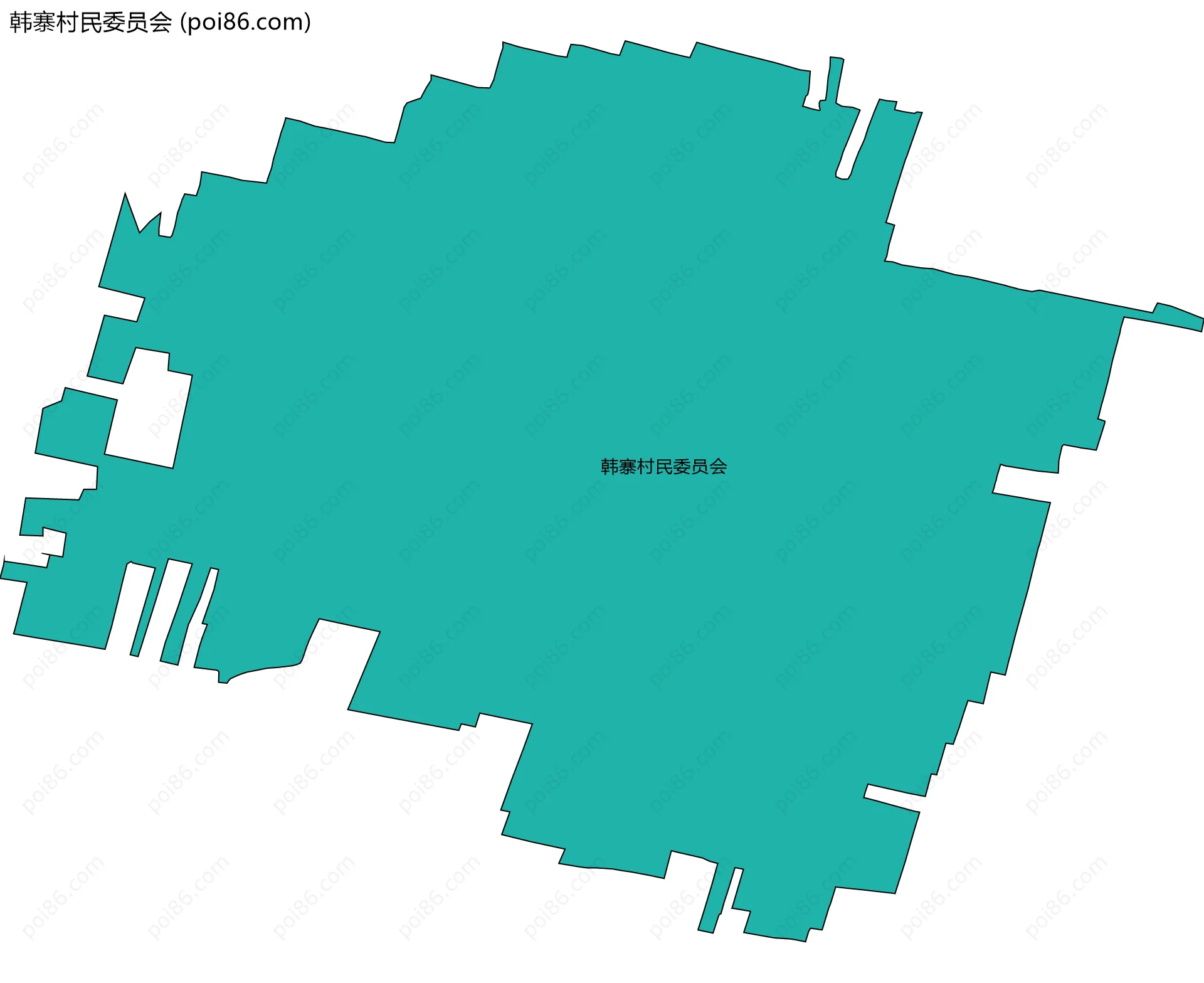 韩寨村民委员会边界地图