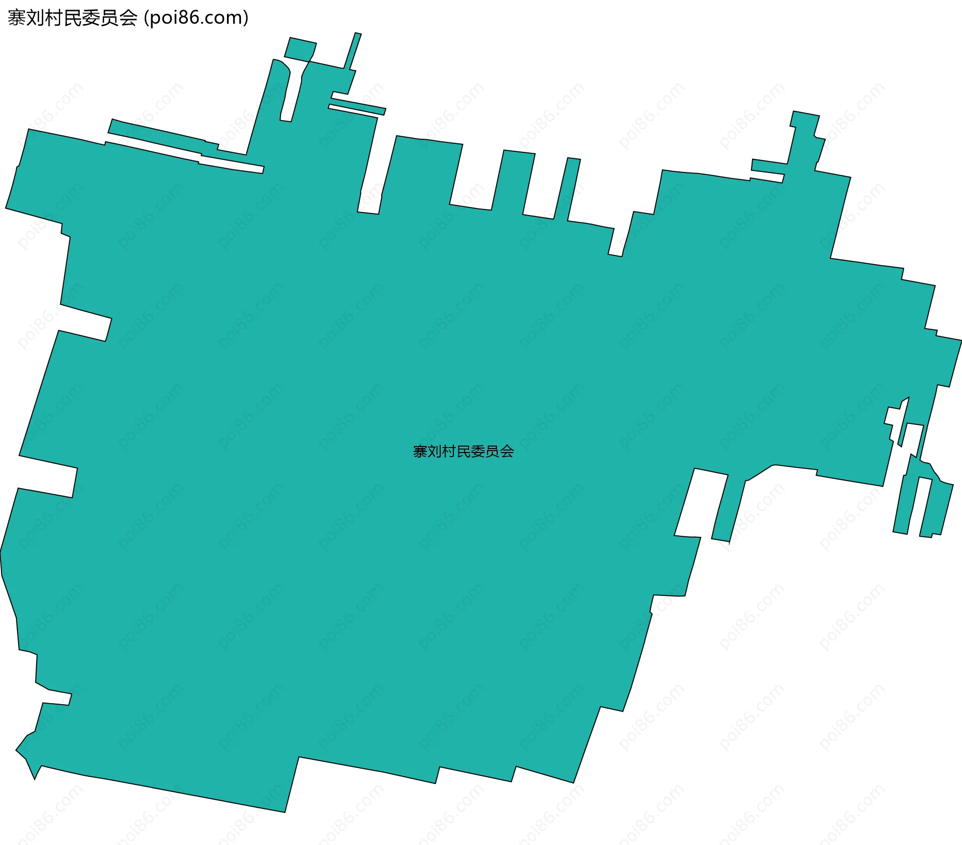 寨刘村民委员会边界地图