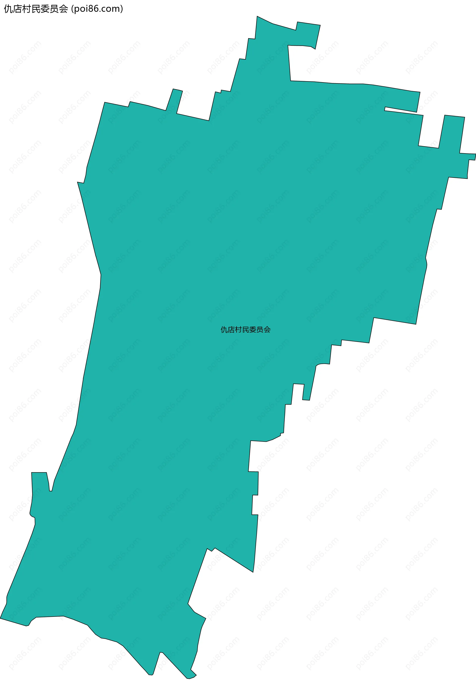 仇店村民委员会边界地图