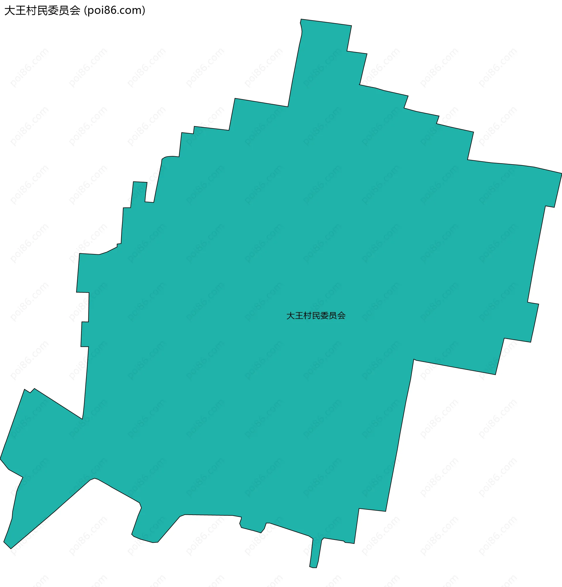 大王村民委员会边界地图