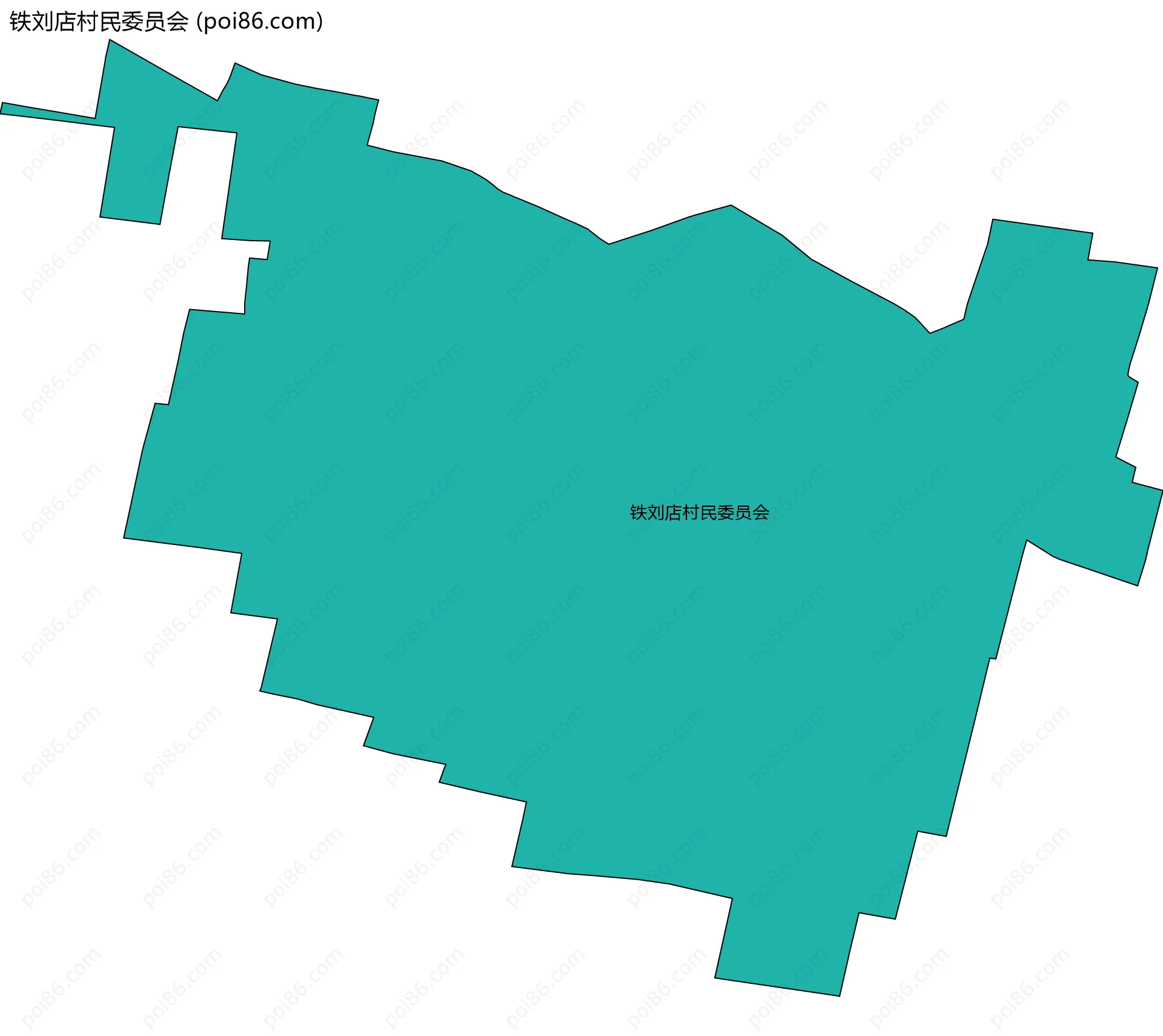 铁刘店村民委员会边界地图
